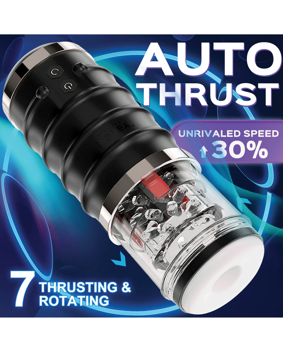 Honey Play Box Warrior Auto-Thrusting Stroker – Black – view 2
