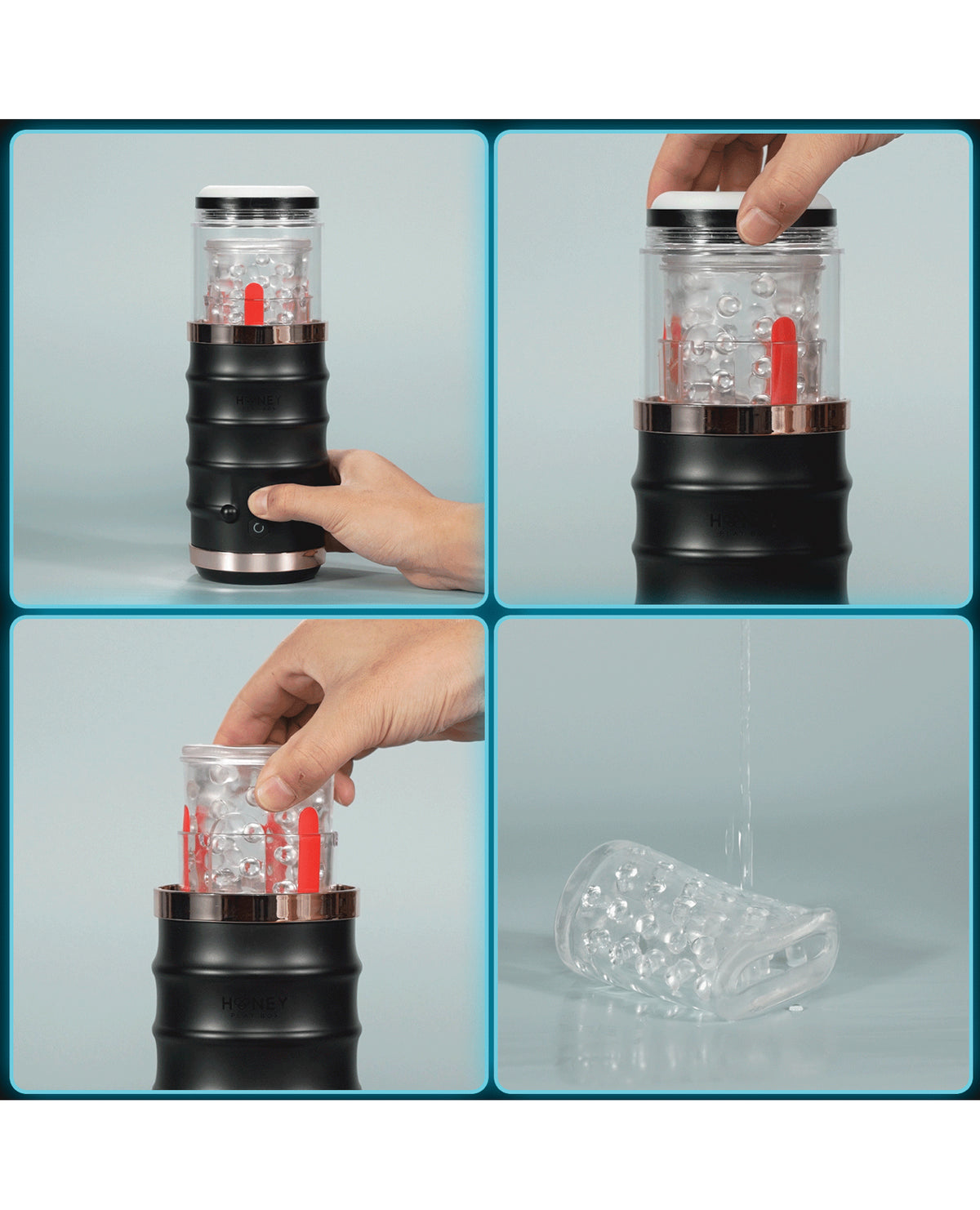Honey Play Box Warrior Auto-Thrusting Stroker – Black – view 4