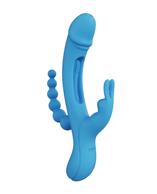 Honey Play Box Trilux Kinky Finger Rabbit Vibrator with Anal Beads – Blue