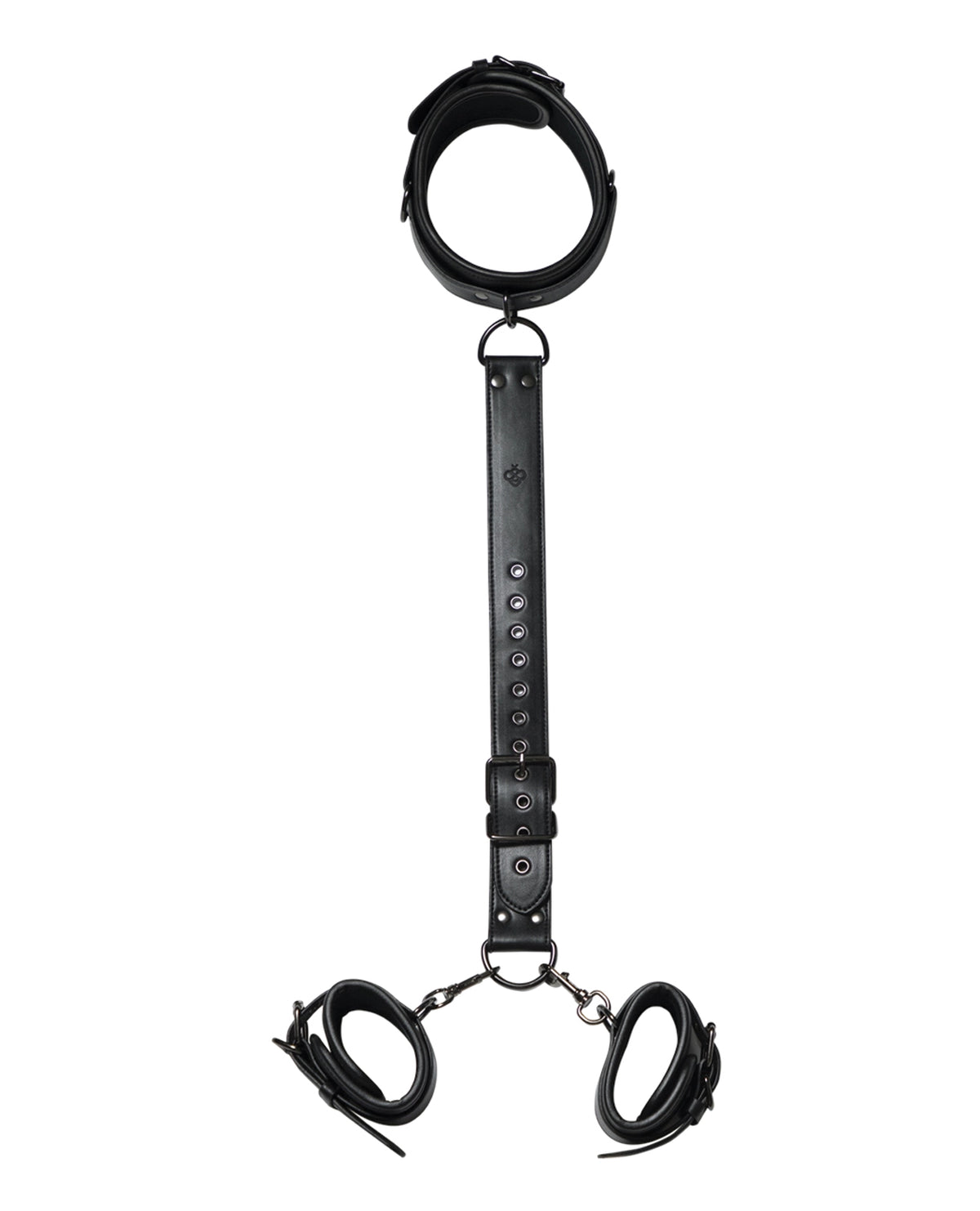 Honey Play Box Locking Harness Collar-to-Wrist Restraint – Black