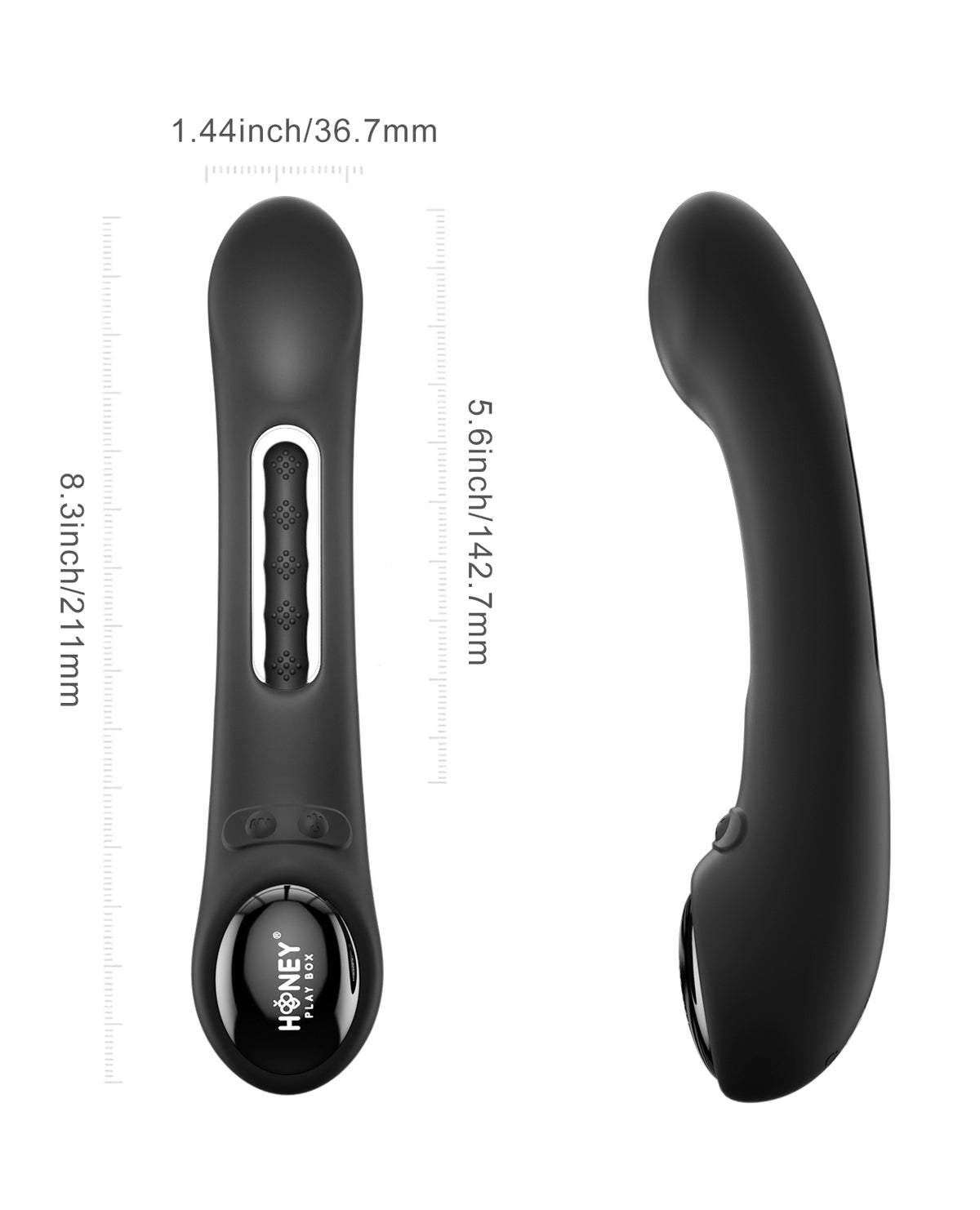 Honey Play Box Tempo Pressure-Sensing Flapping Vibrator – Black – view 4