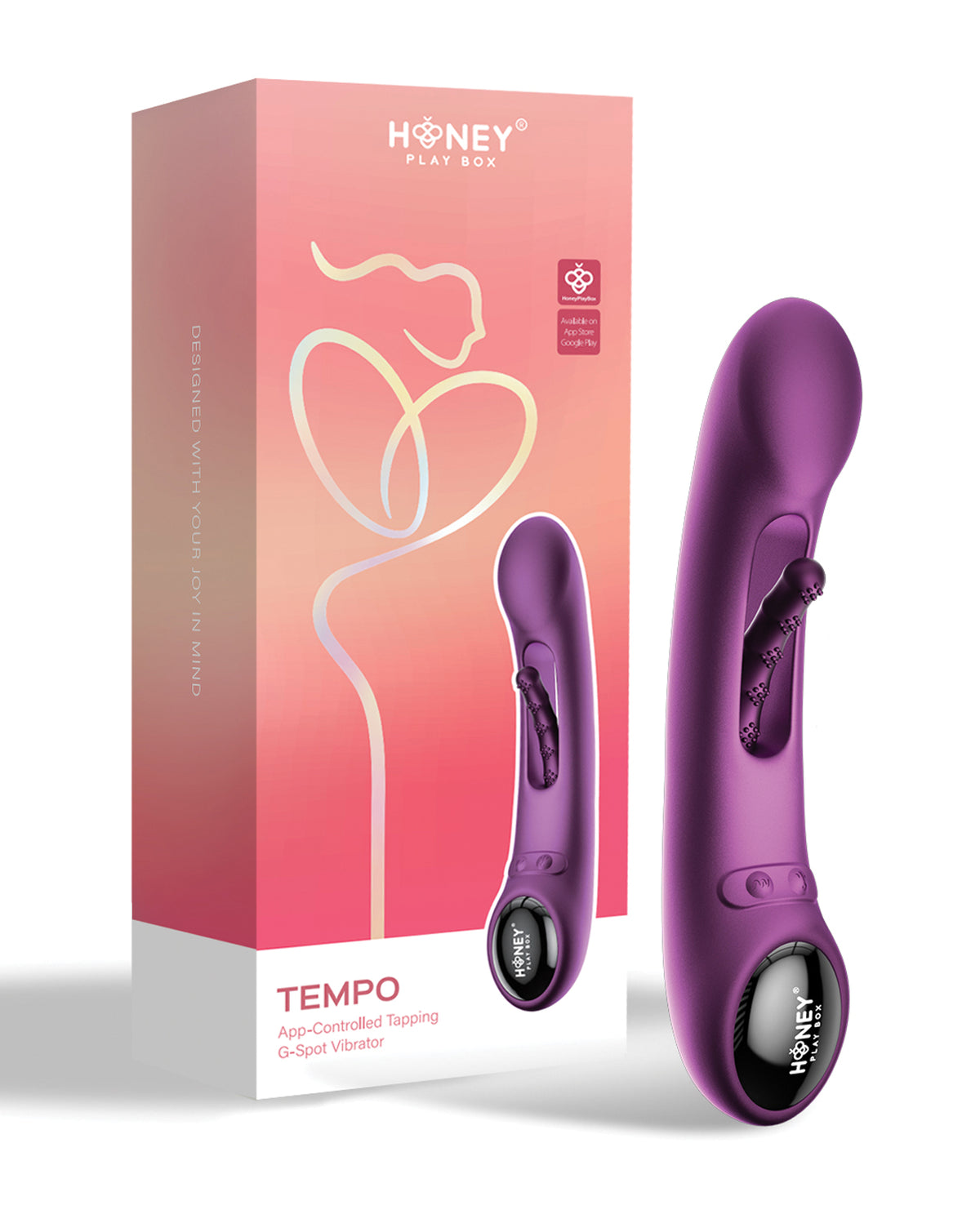 Honey Play Box Tempo Pressure-Sensing Flapping Vibrator – Purple – view 5