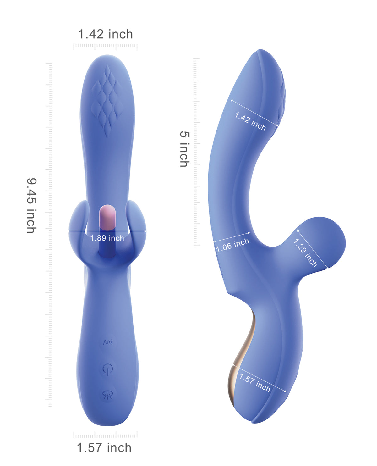 Honey Play Box Fortexa Flapping Clit & G-Spot Vibrator – Blue – view 5