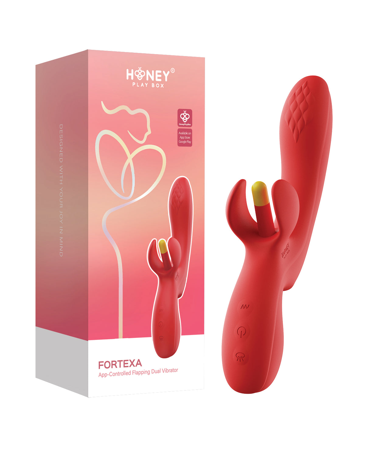 Honey Play Box Fortexa Flapping Clit & G-Spot Vibrator – Red – view 6