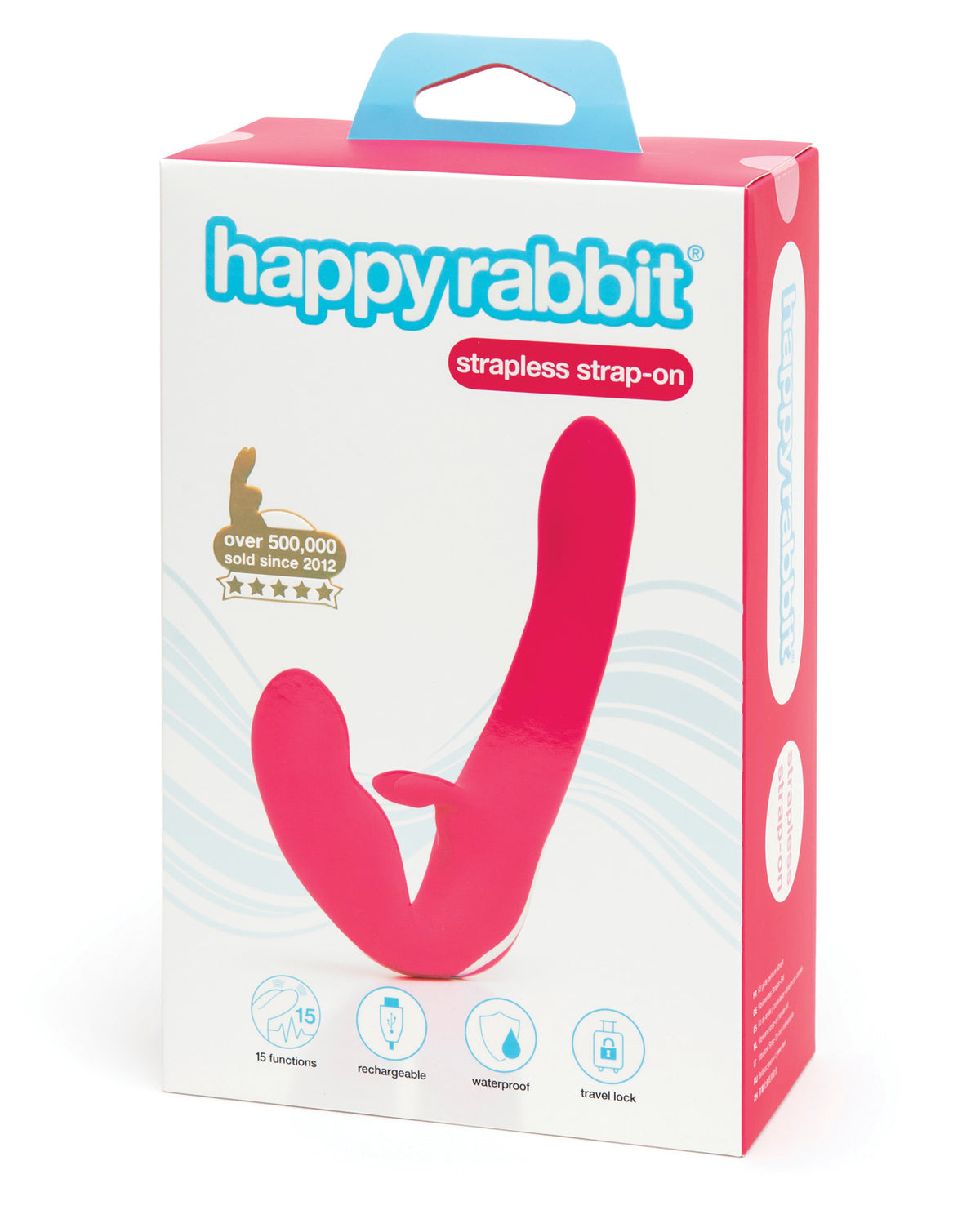 Happy Rabbit Strapless Strap-On Rabbit Vibe – Pink