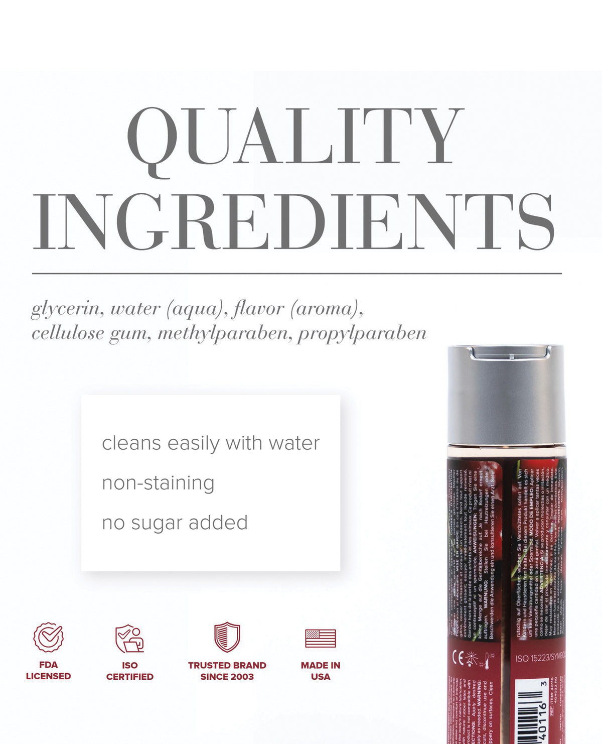 JO H2O Flavored Water-Based Lubricant – 4 oz – Cherry – view 2