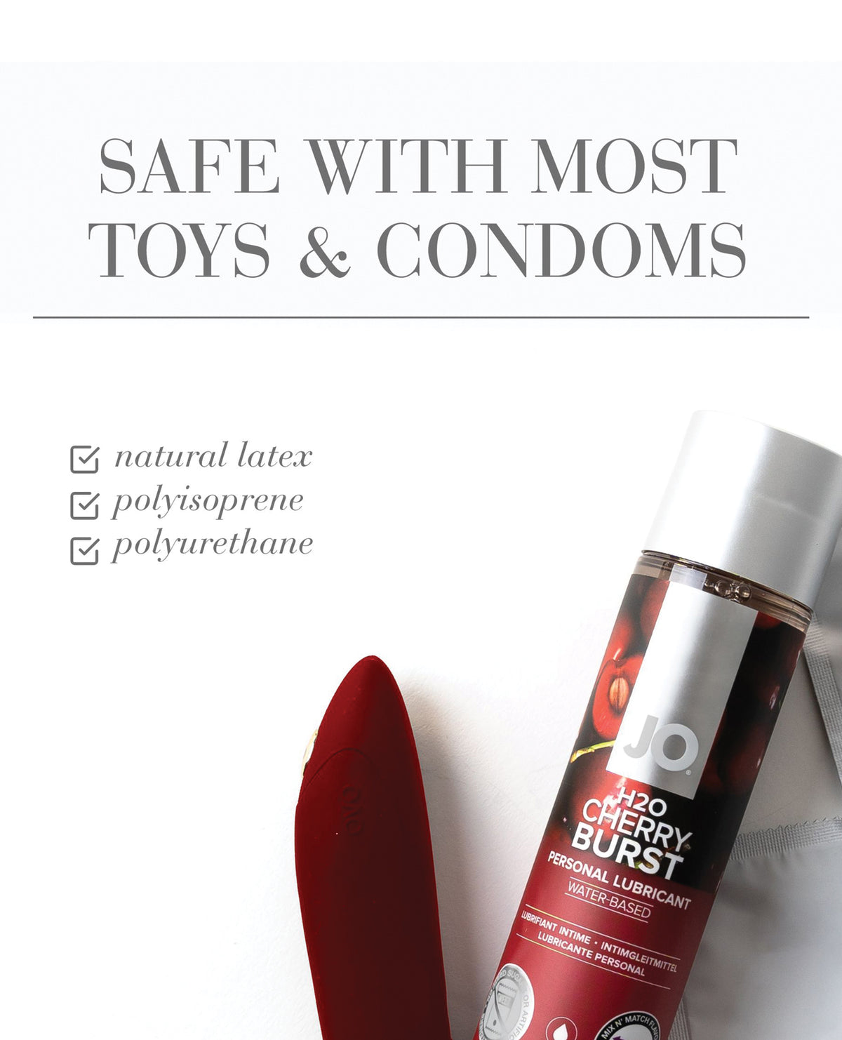JO H2O Flavored Water-Based Lubricant – 4 oz – Cherry – view 3