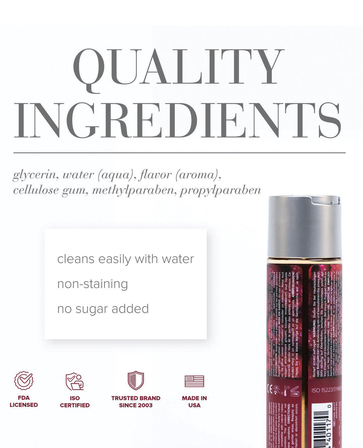 JO H2O Flavored Water-Based Lubricant – 4 oz – Raspberry – view 2