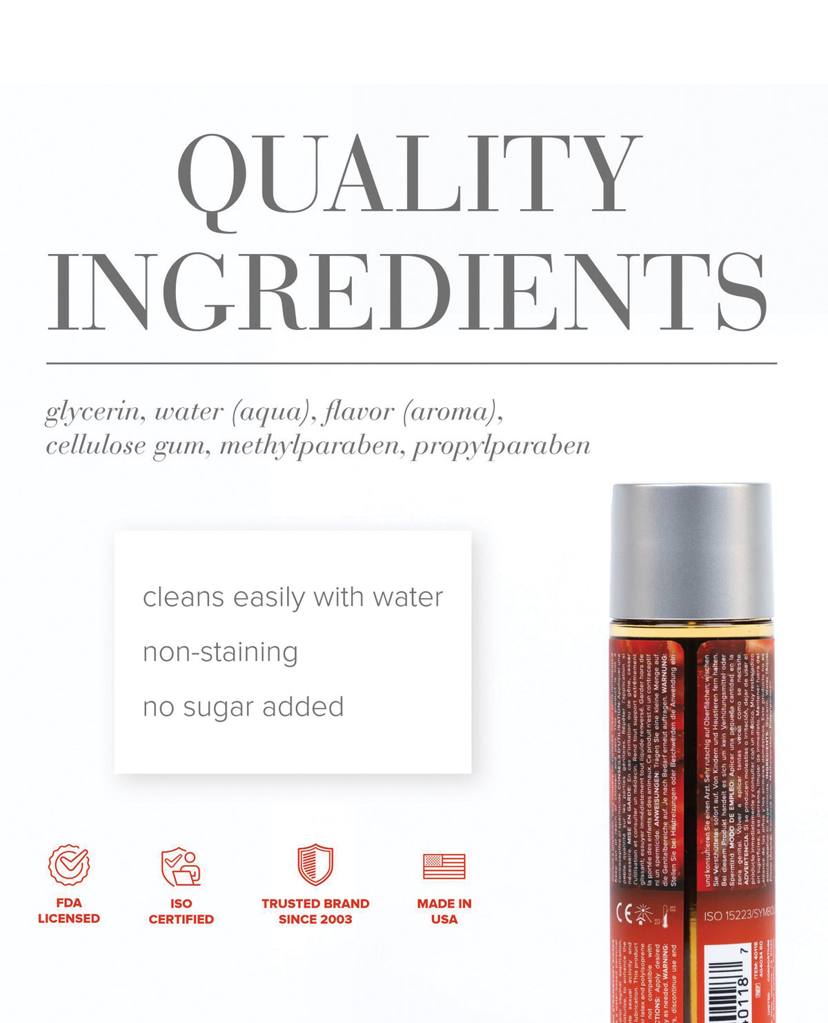 JO H2O Flavored Water-Based Lubricant – 4 oz – Strawberry – view 3