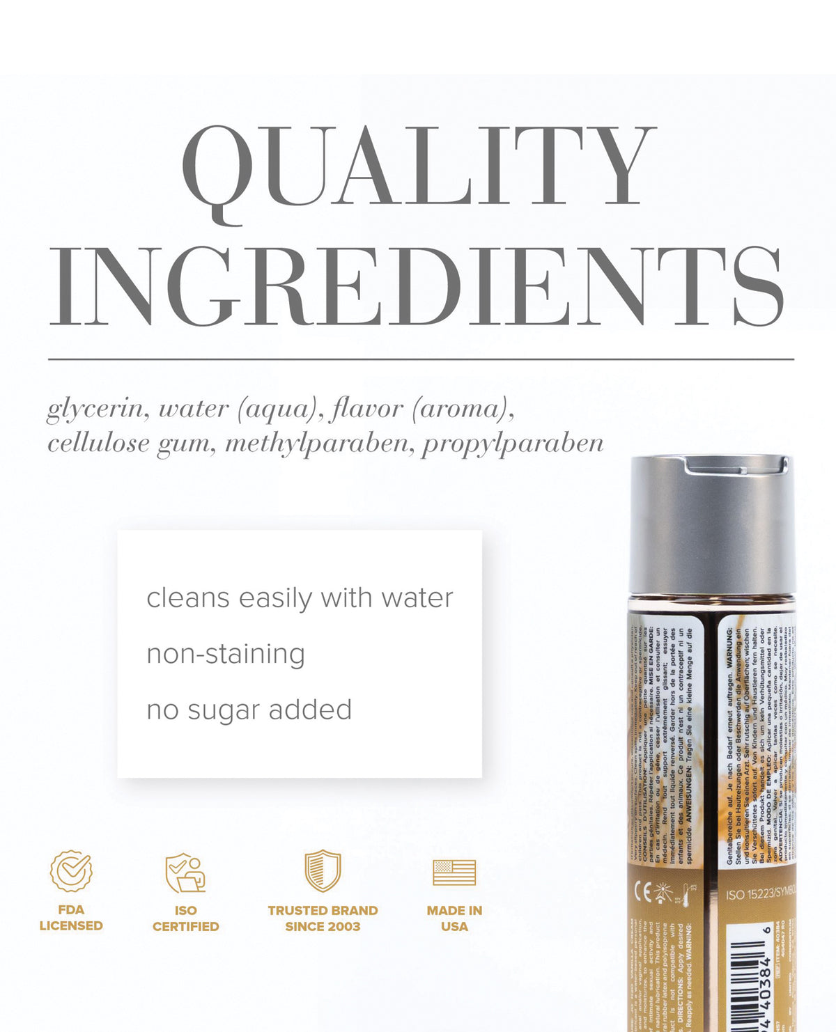 JO H2O Flavored Water-Based Lubricant – 4 oz – Vanilla