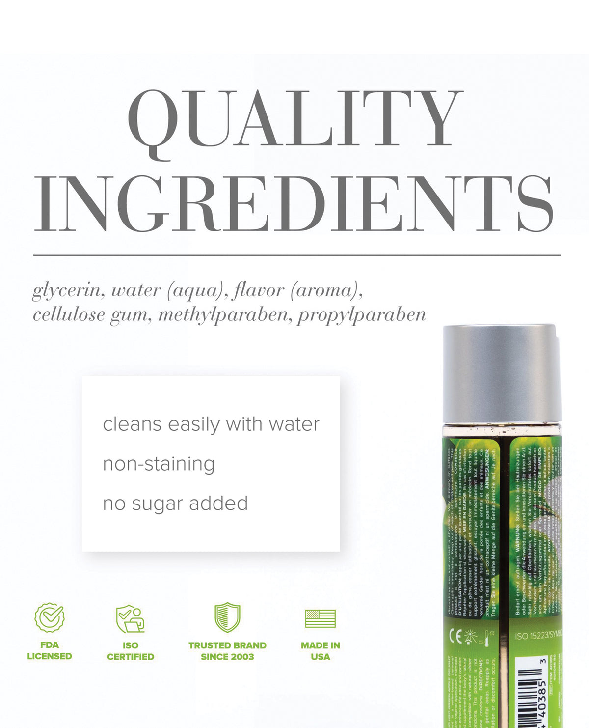 JO H2O Flavored Water-Based Lubricant – 4 oz – Green Apple