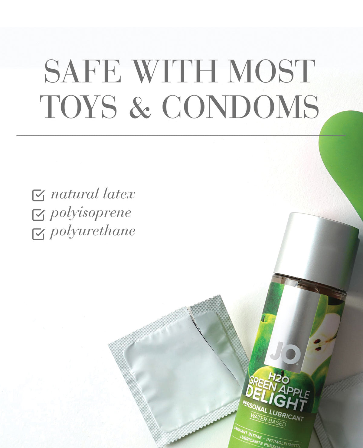 JO H2O Flavored Water-Based Lubricant – 4 oz – Green Apple