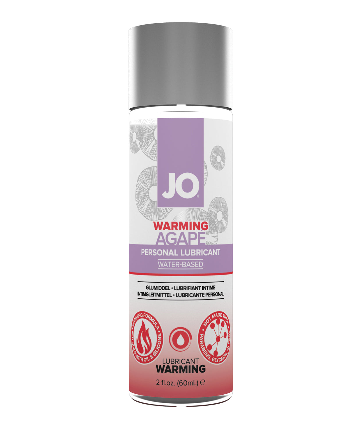 JO Agape pH-Balanced Water-Based Lubricant – Warming 2 oz