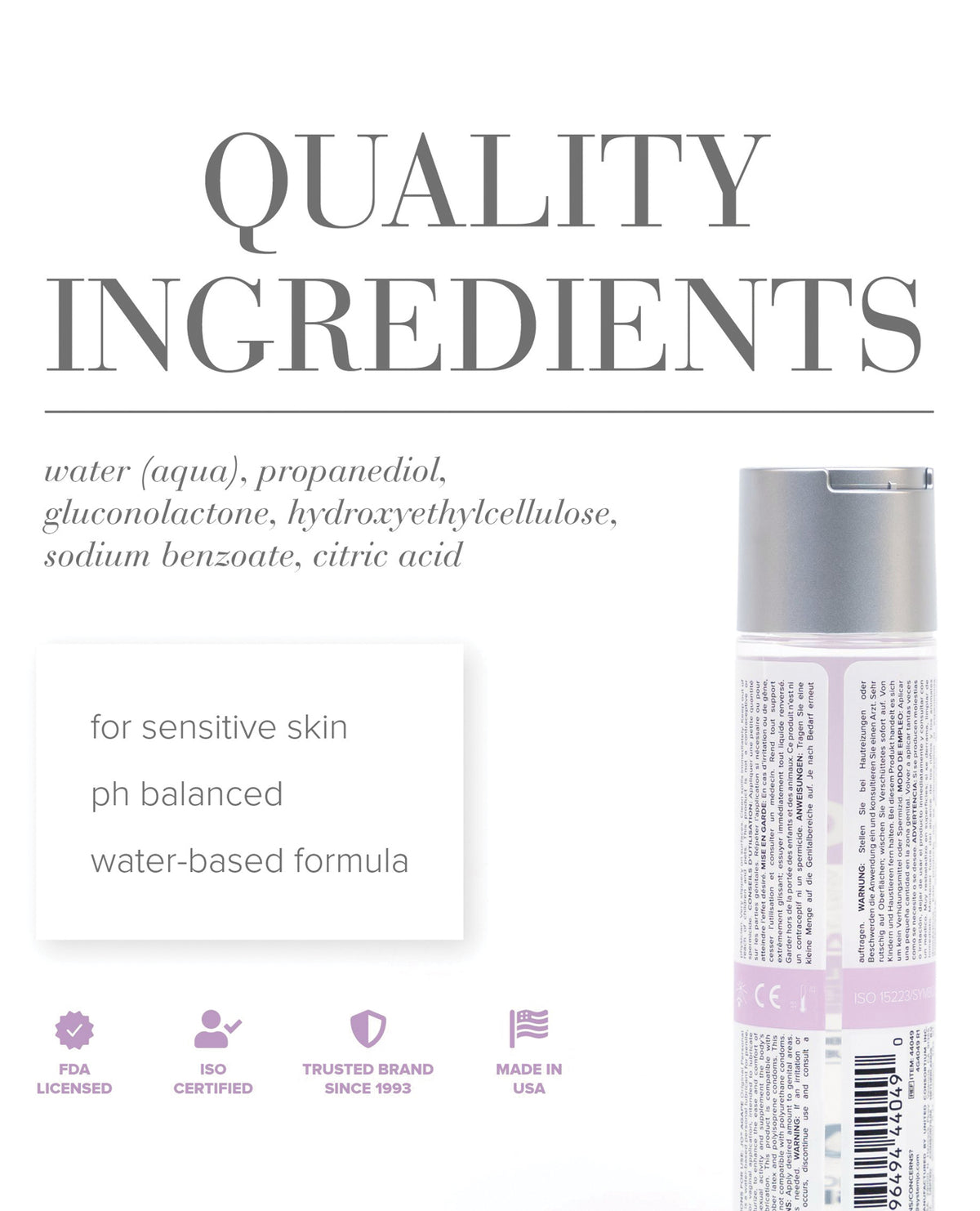 JO Agape pH-Balanced Water-Based Lubricant – Original 4 oz – view 2