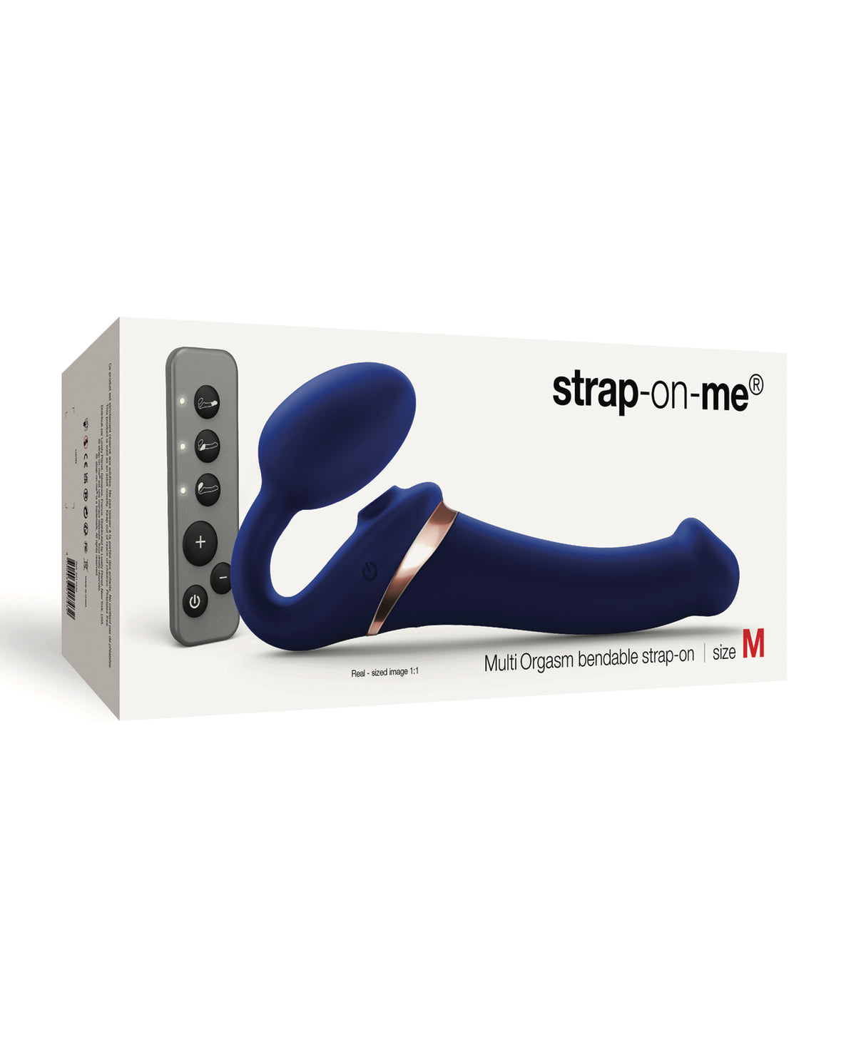 Strap-On-Me Multi Orgasm Bendable Strapless Strap-On – Night Blue – Medium