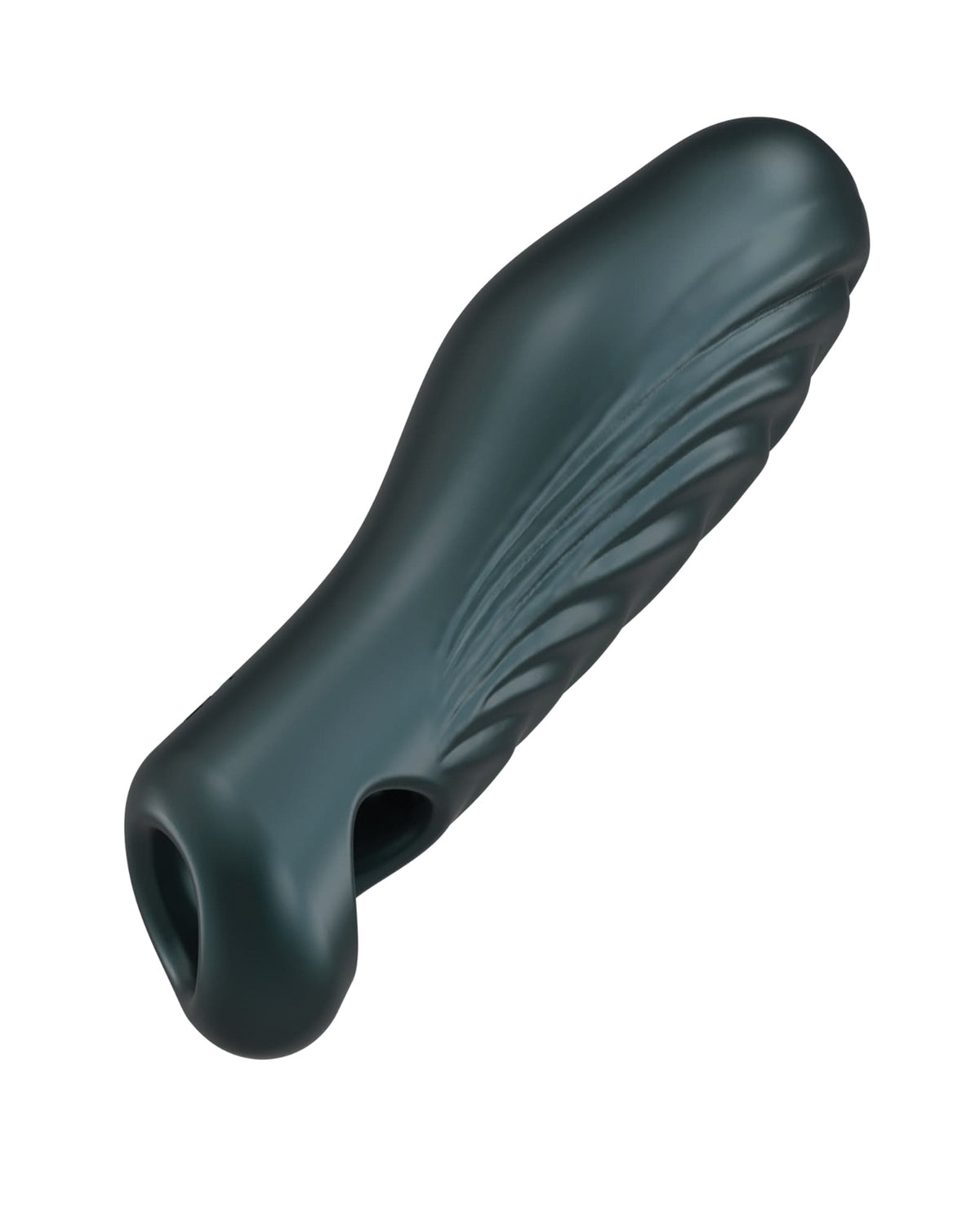 Manwan RYZER Textured Silicone Penis Sleeve – Pine Gray