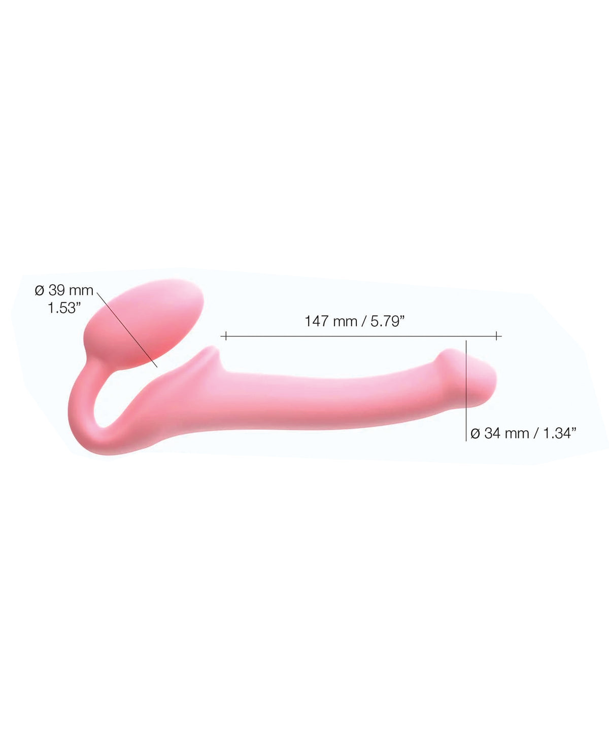 Strap-On-Me Semi-Realistic Bendable Strap-On – Pink, Small – view 5