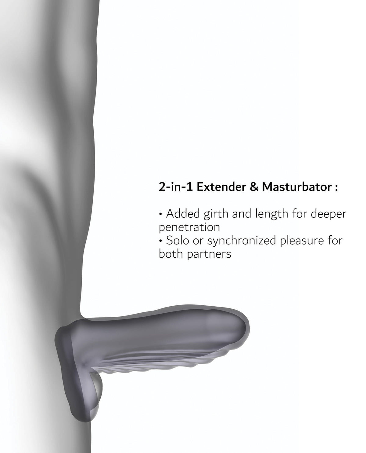 Manwan RYZER MAX 2-in-1 Penis Sleeve & Stroker – Black Plum – view 4