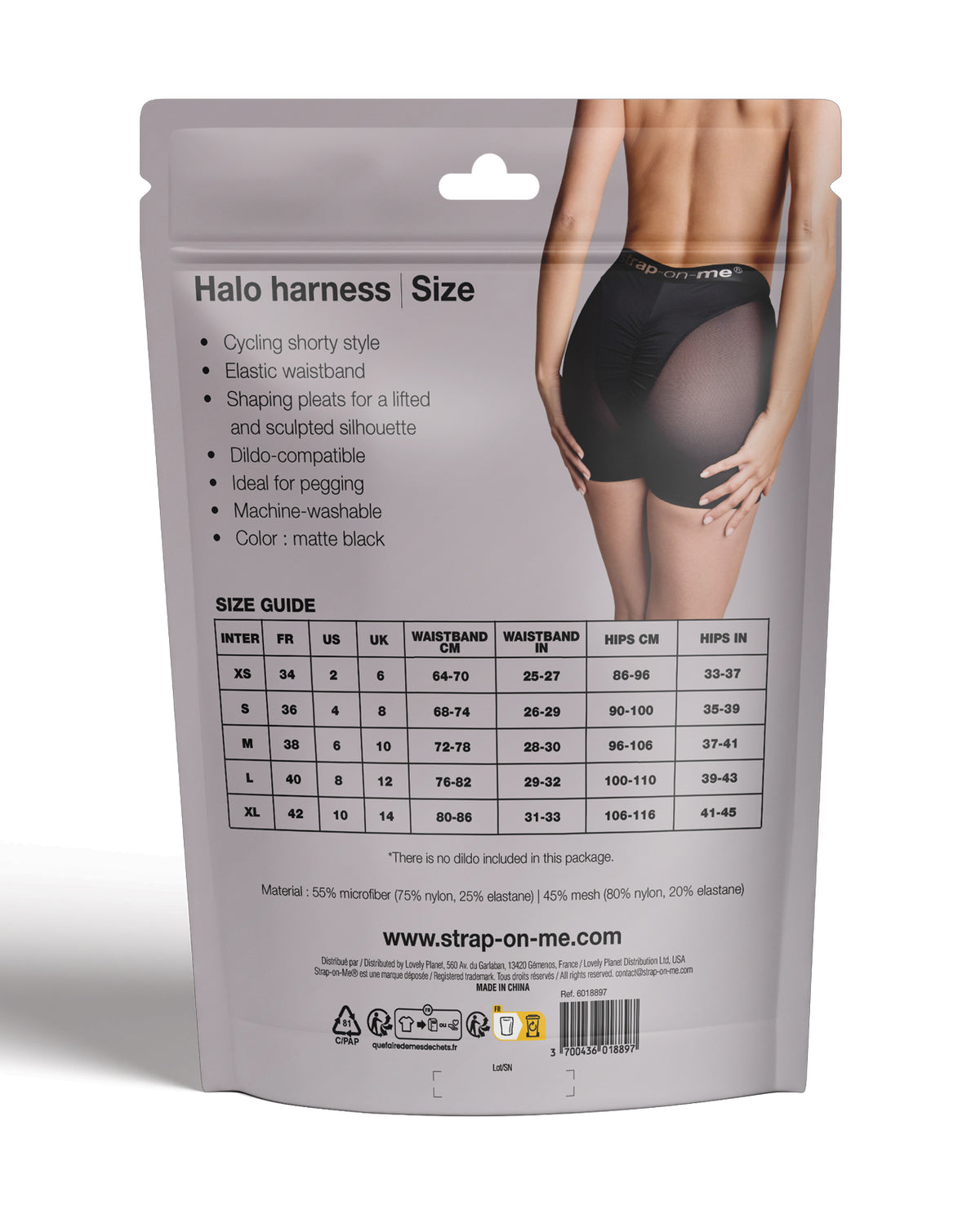 Strap-On-Me Halo Lingerie Harness – Black – L