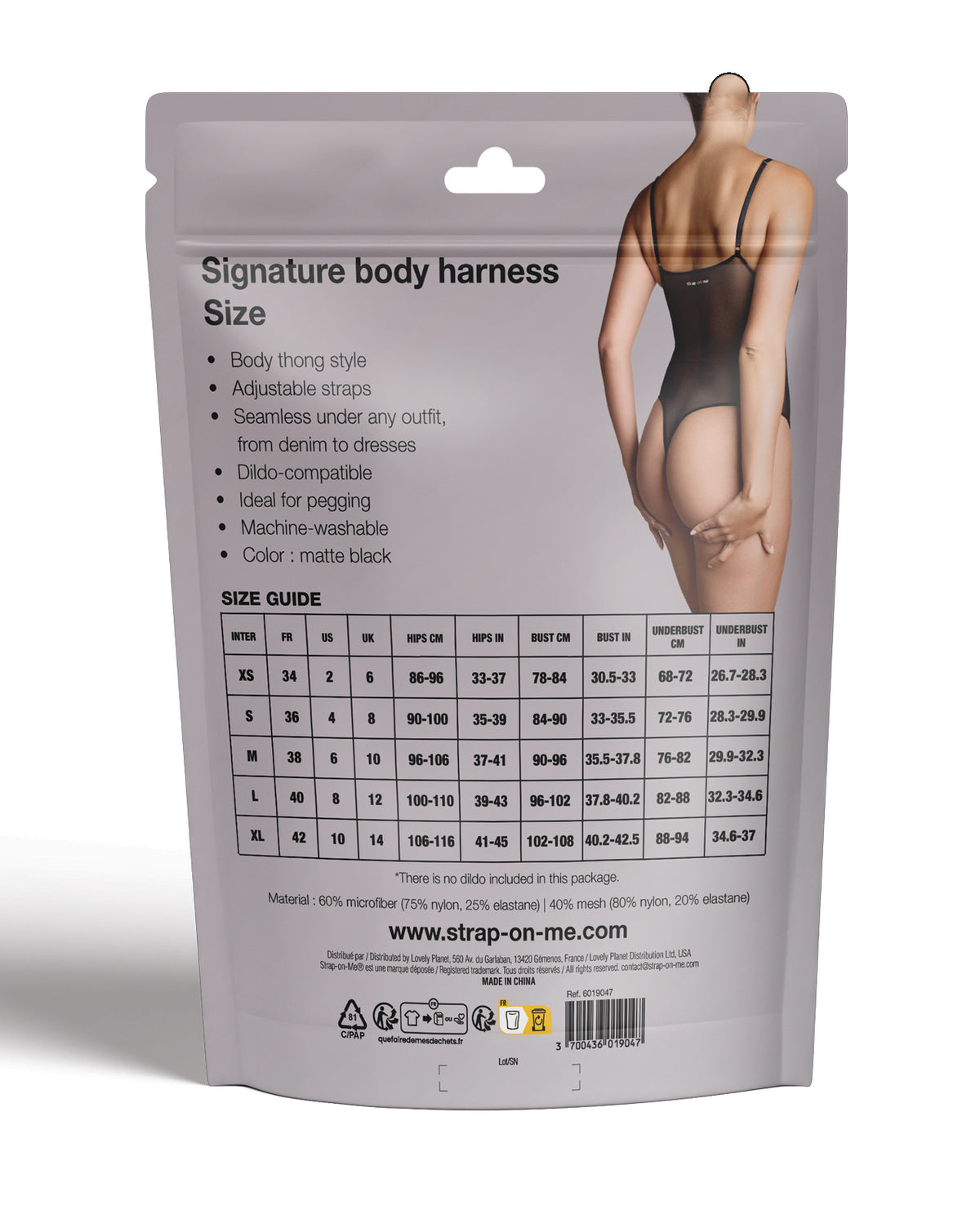 Strap-On-Me Signature Body Harness – Black – S – view 7
