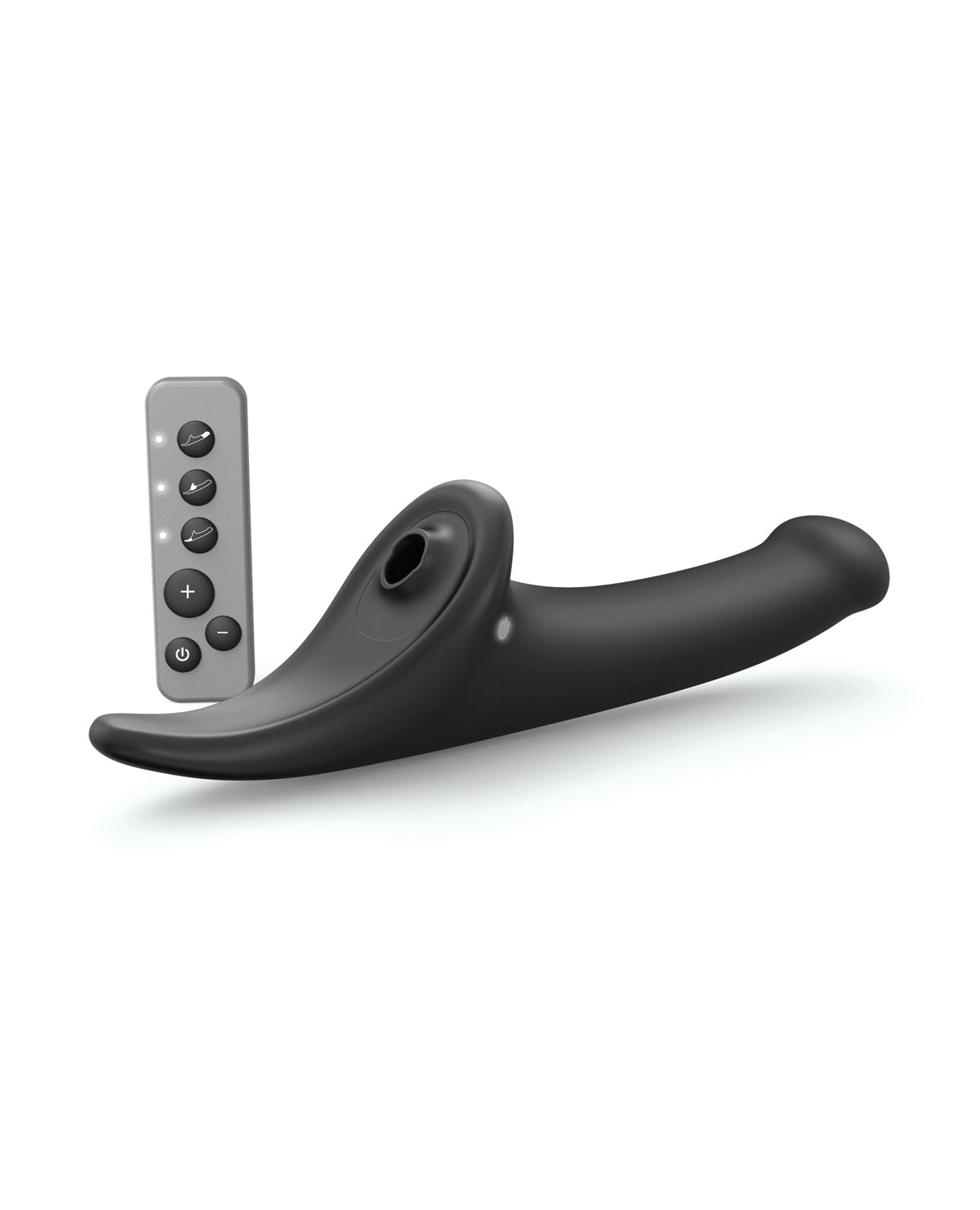 Strap-On-Me Multi Orgasm Vibrating Dildo – Black, Medium