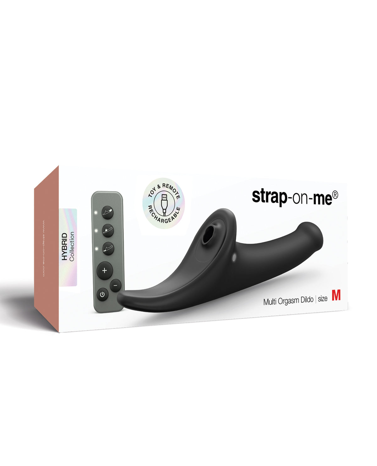 Strap-On-Me Multi Orgasm Vibrating Dildo – Black, Medium – view 6