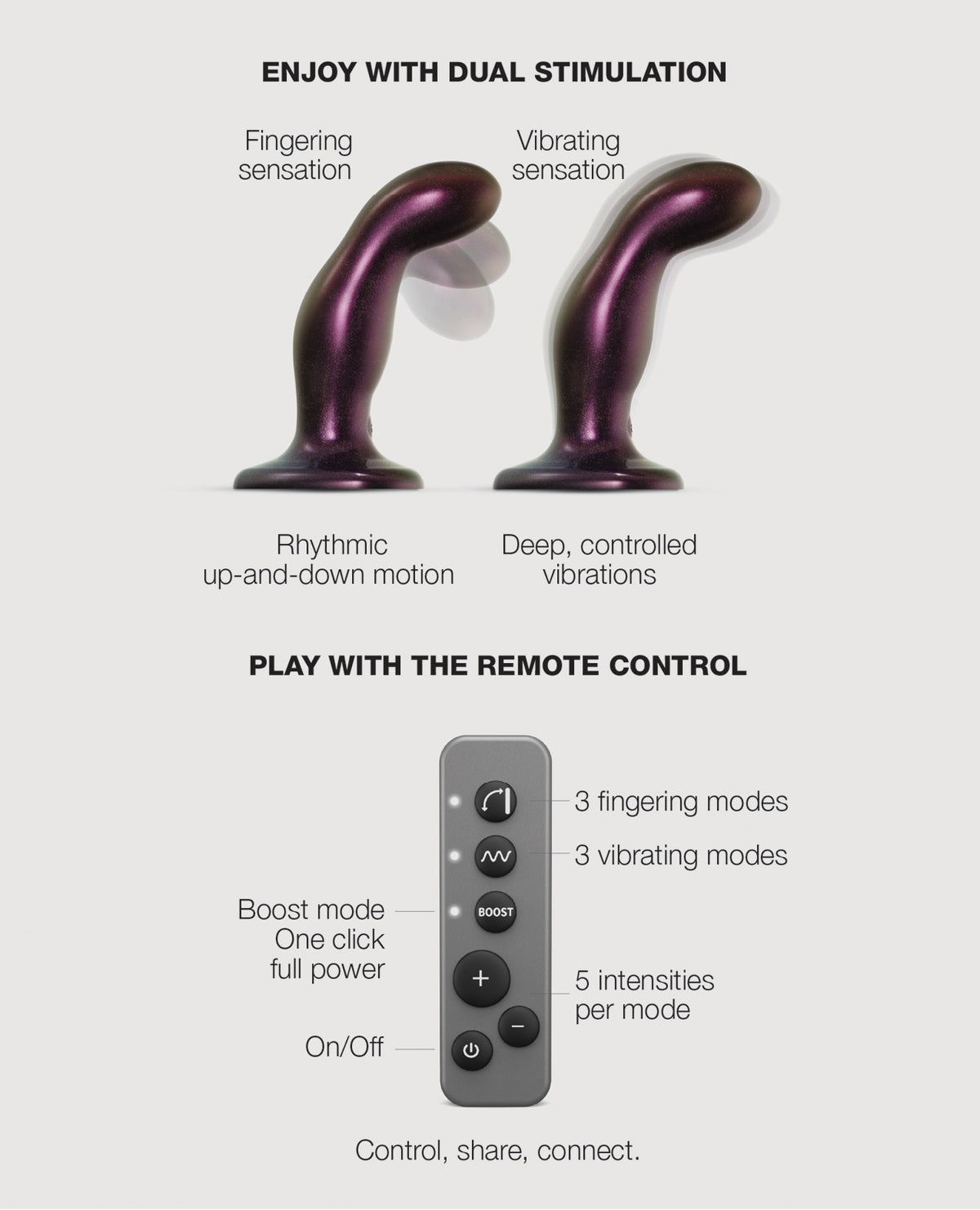 Strap-On-Me Fingering & Vibrating Dildo – Purple – view 3