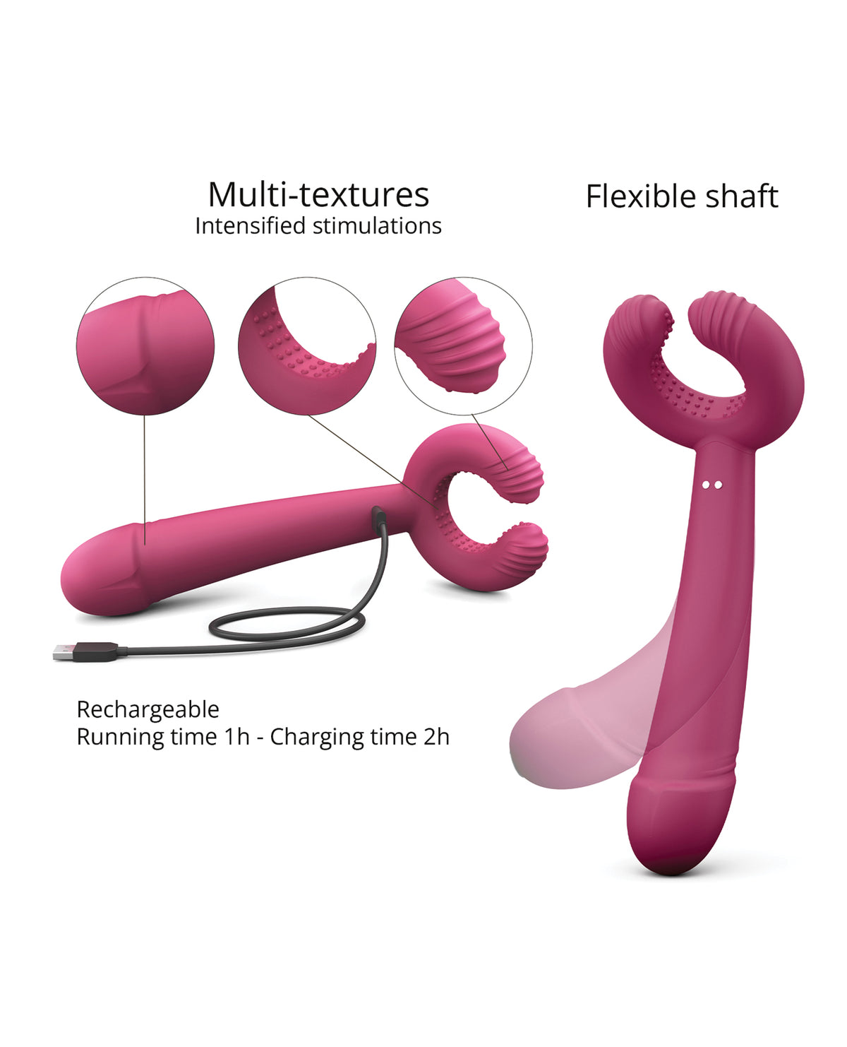 Love to Love Please Me Multi-Play Vibrator – Plum Star – view 4