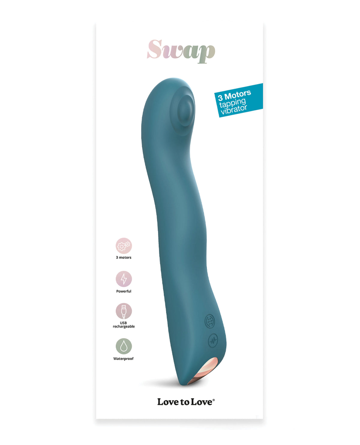 Love to Love Swap Tapping Vibrator – Teal Me