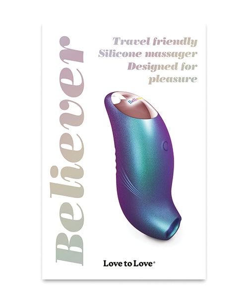 Love to Love Believer Mini Tongue Vibrator – Iridescent Turquoise