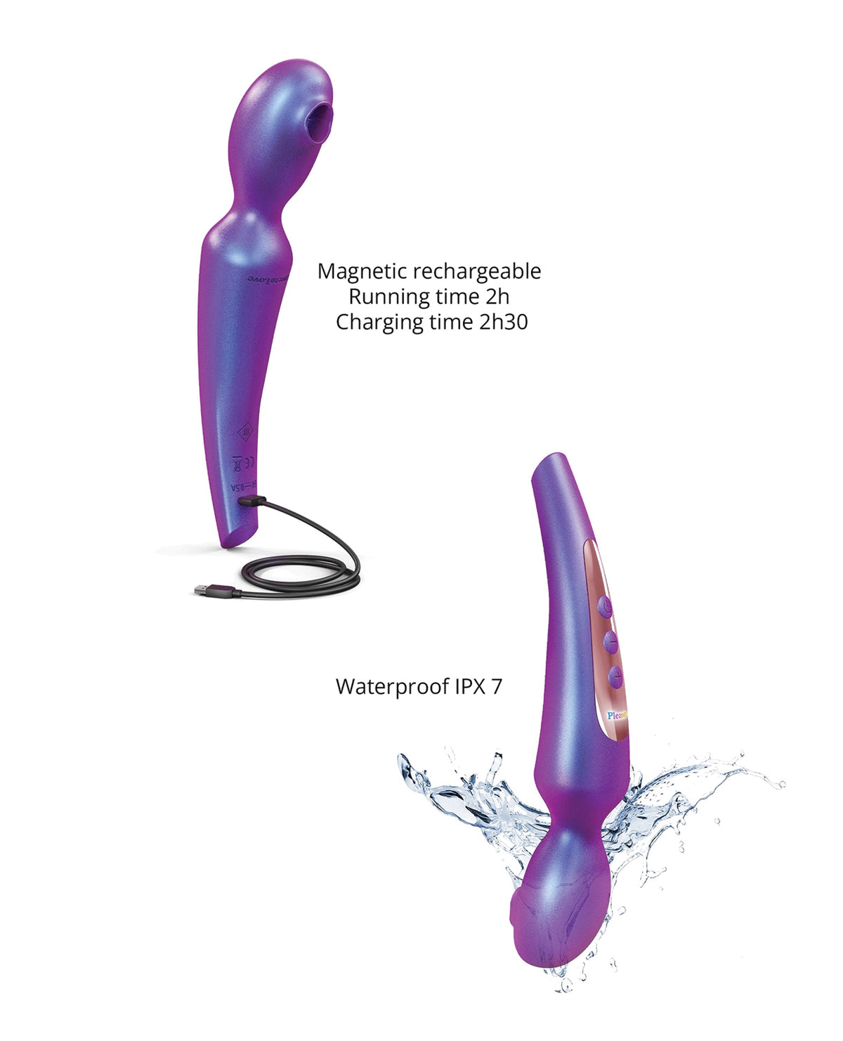 Love to Love Pleaser Flapping Head Wand – Iridescent Night – view 5