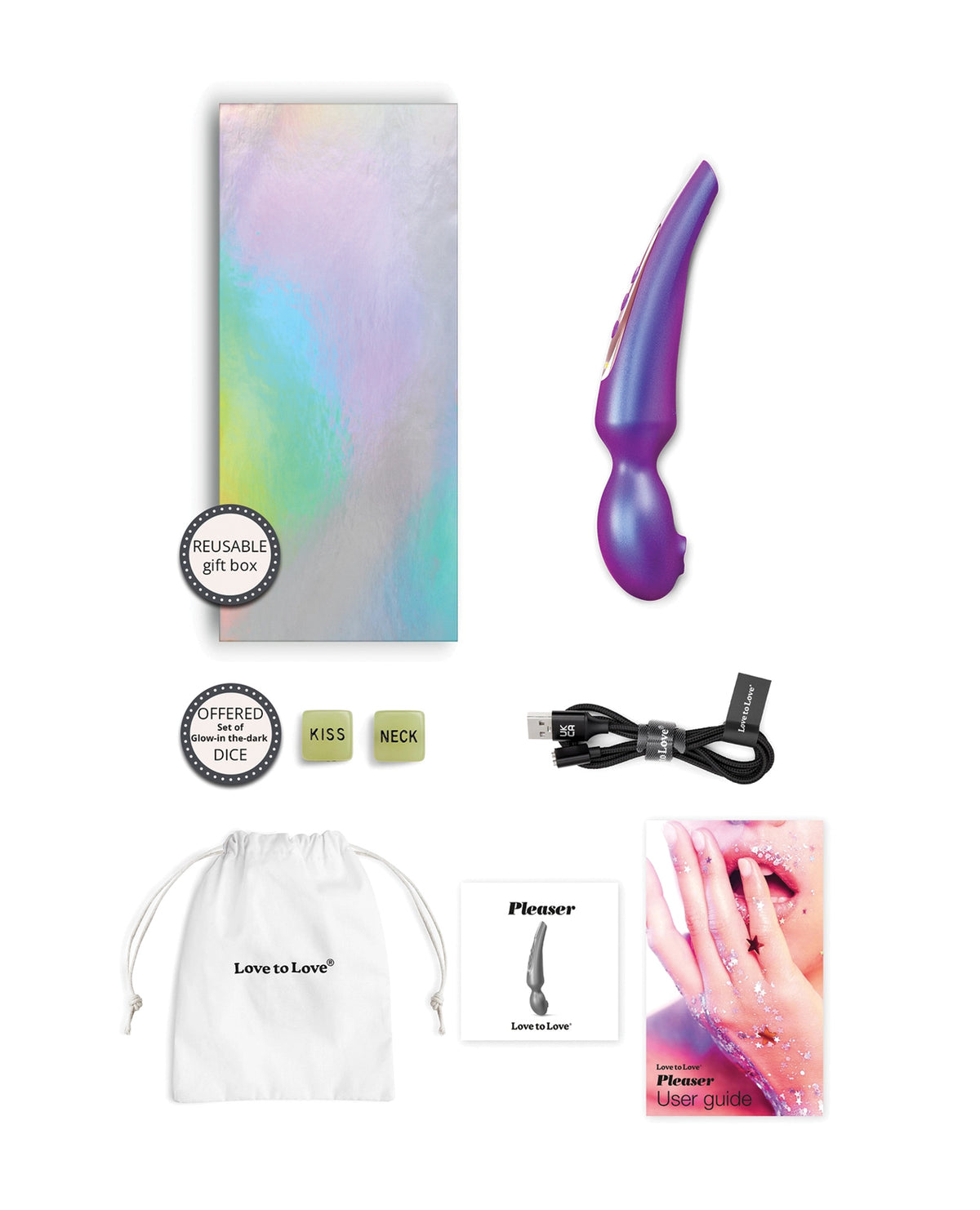 Love to Love Pleaser Flapping Head Wand – Iridescent Night – view 6
