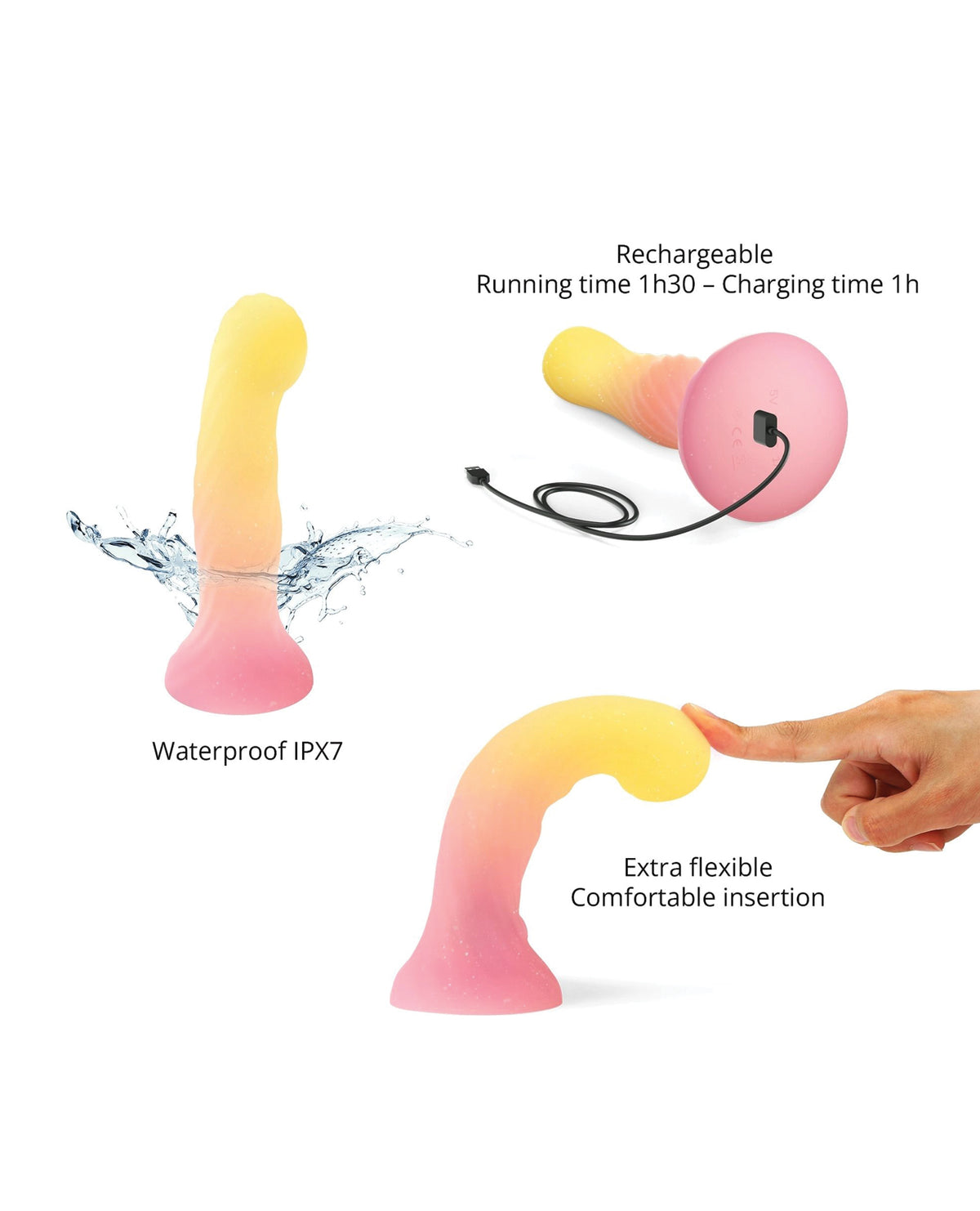 Love to Love Dildolls Sugar Bomb Neon Art LED Dildo – view 3