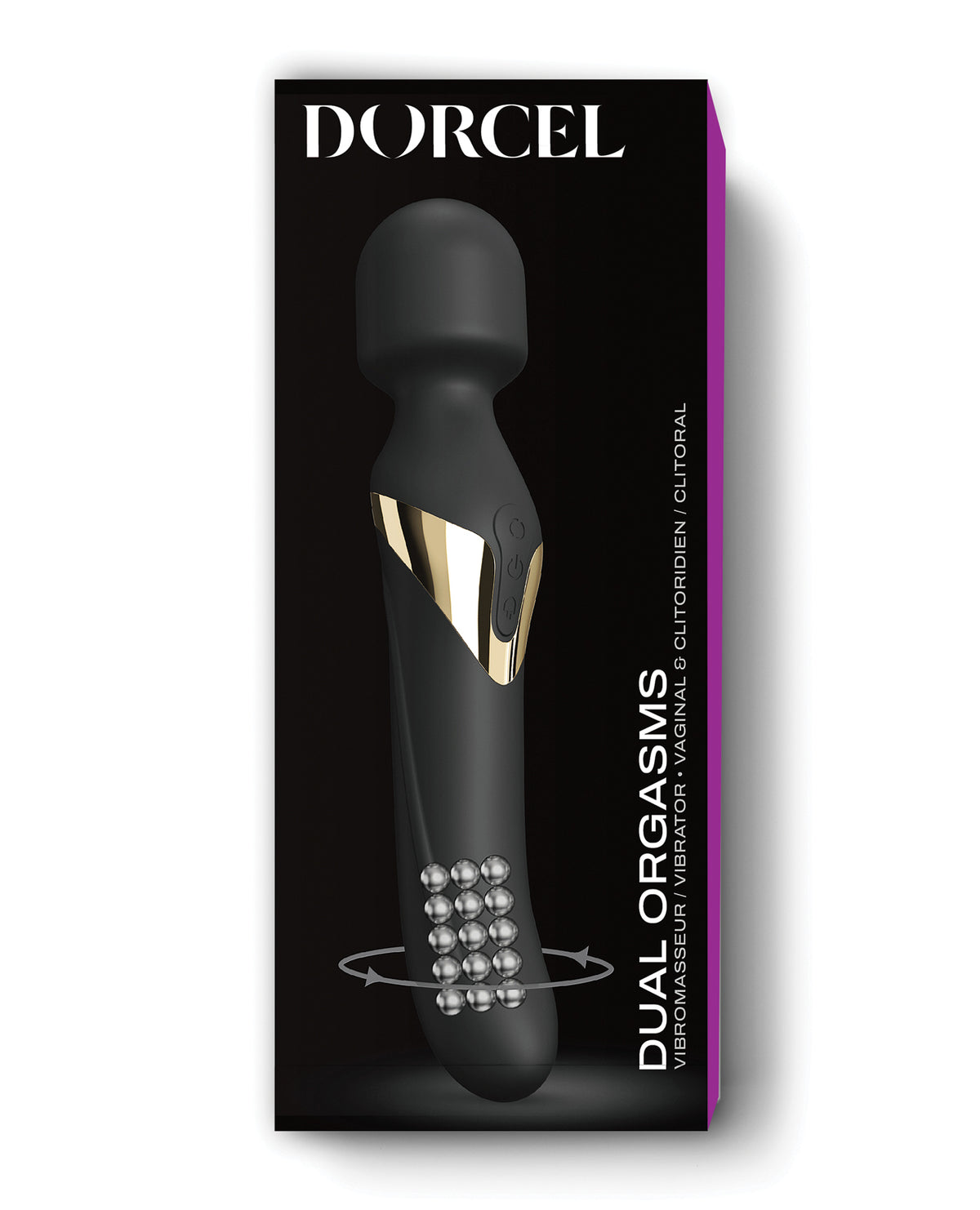 Dorcel Dual Orgasms Wand – Black/Gold