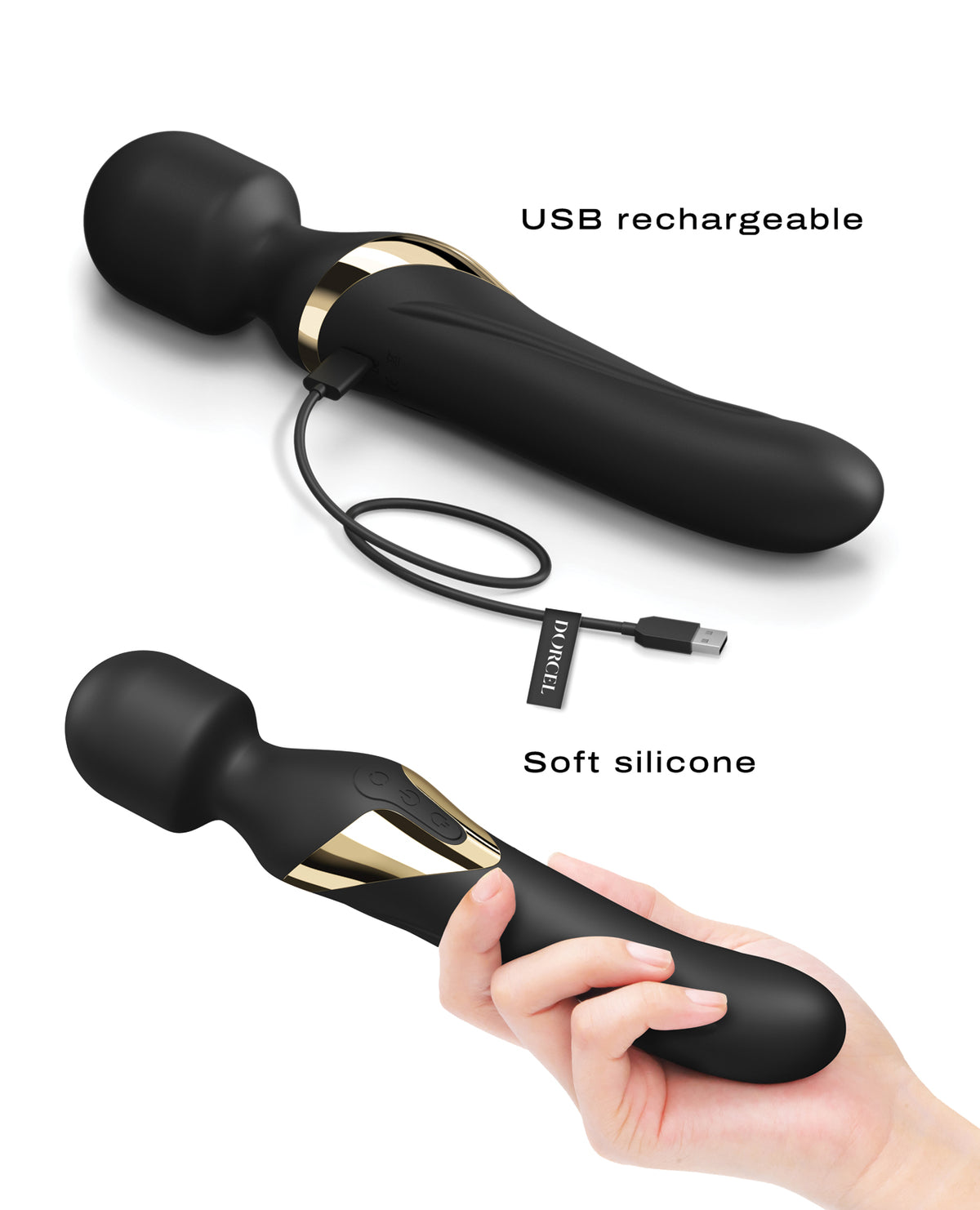 Dorcel Dual Orgasms Wand – Black/Gold – view 5