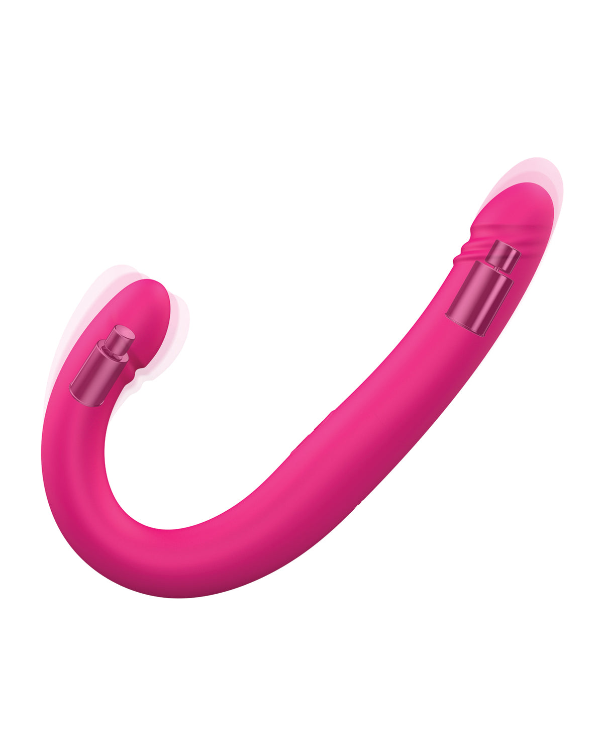 Dorcel Orgasmic Double Do Thrusting & Vibrating Double Dildo – Pink – view 4