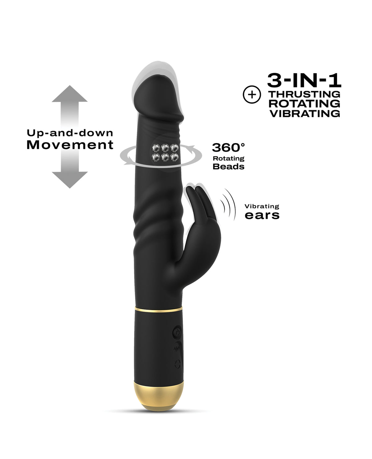 Dorcel Furious Rabbit 2.0 Thrusting & Rotating Vibrator – view 4