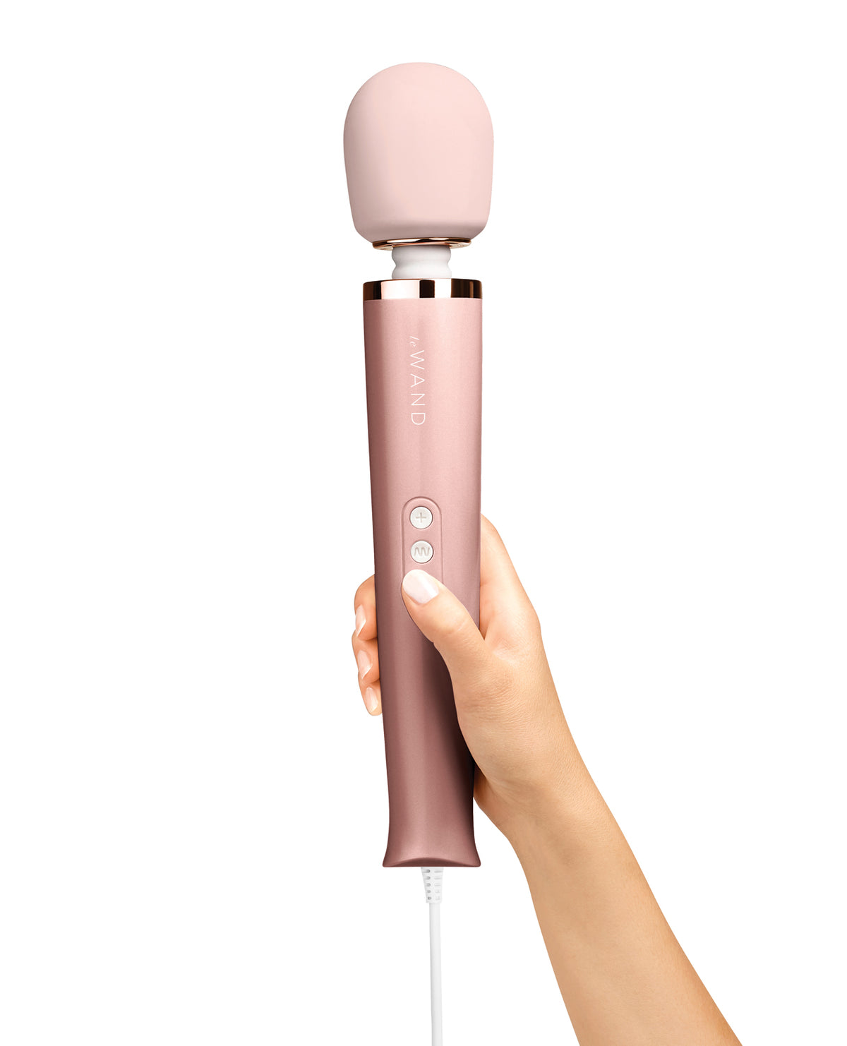 Le Wand Plug-In Vibrating Massager – Rose Gold – view 2