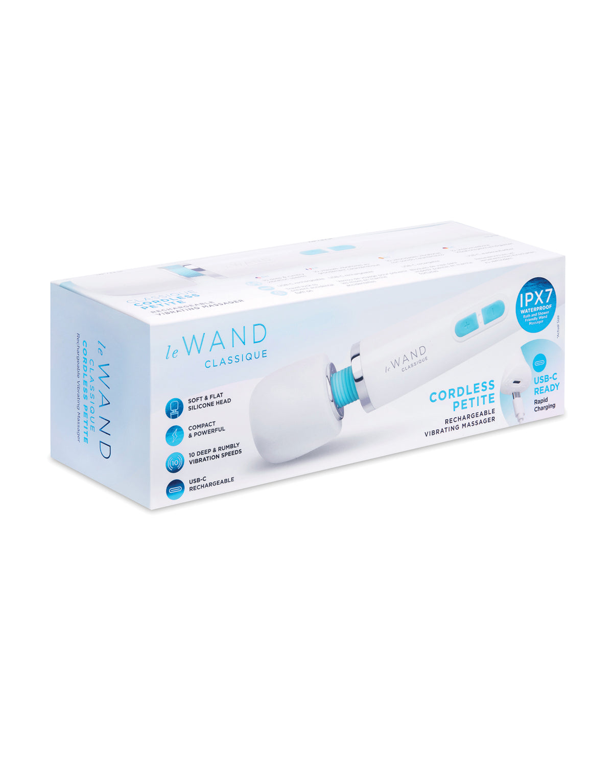 Le Wand Classique Petite Cordless Wand Massager – White