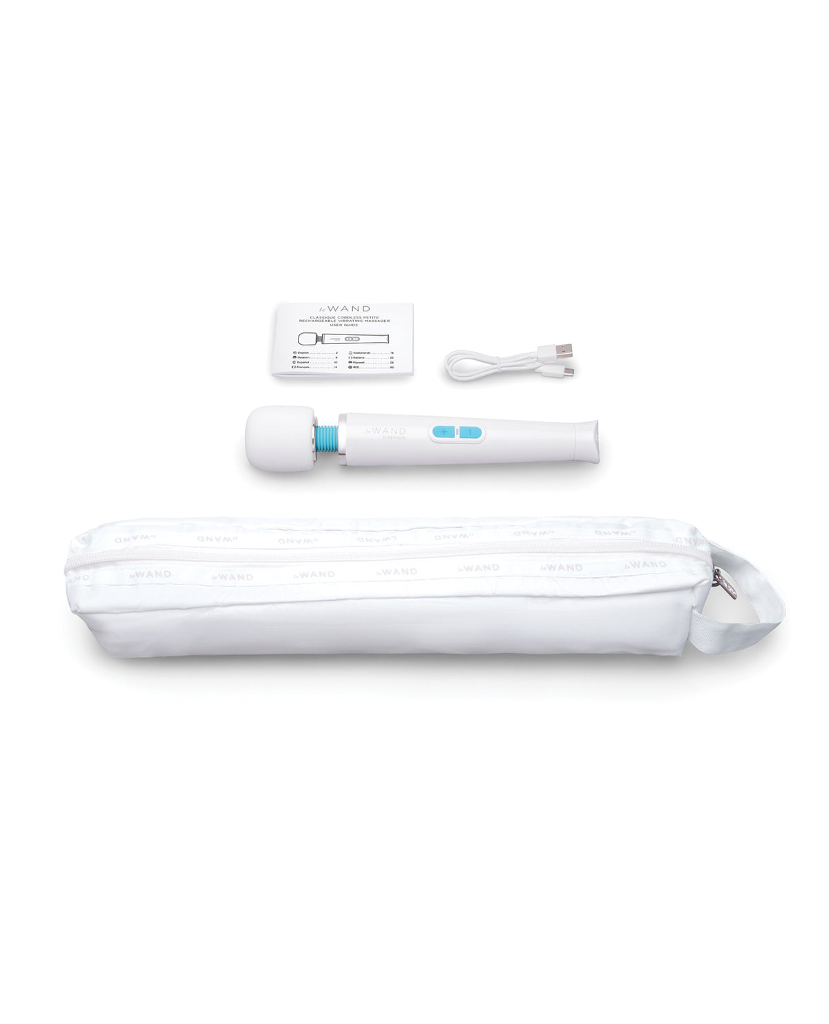 Le Wand Classique Petite Cordless Wand Massager – White – view 6