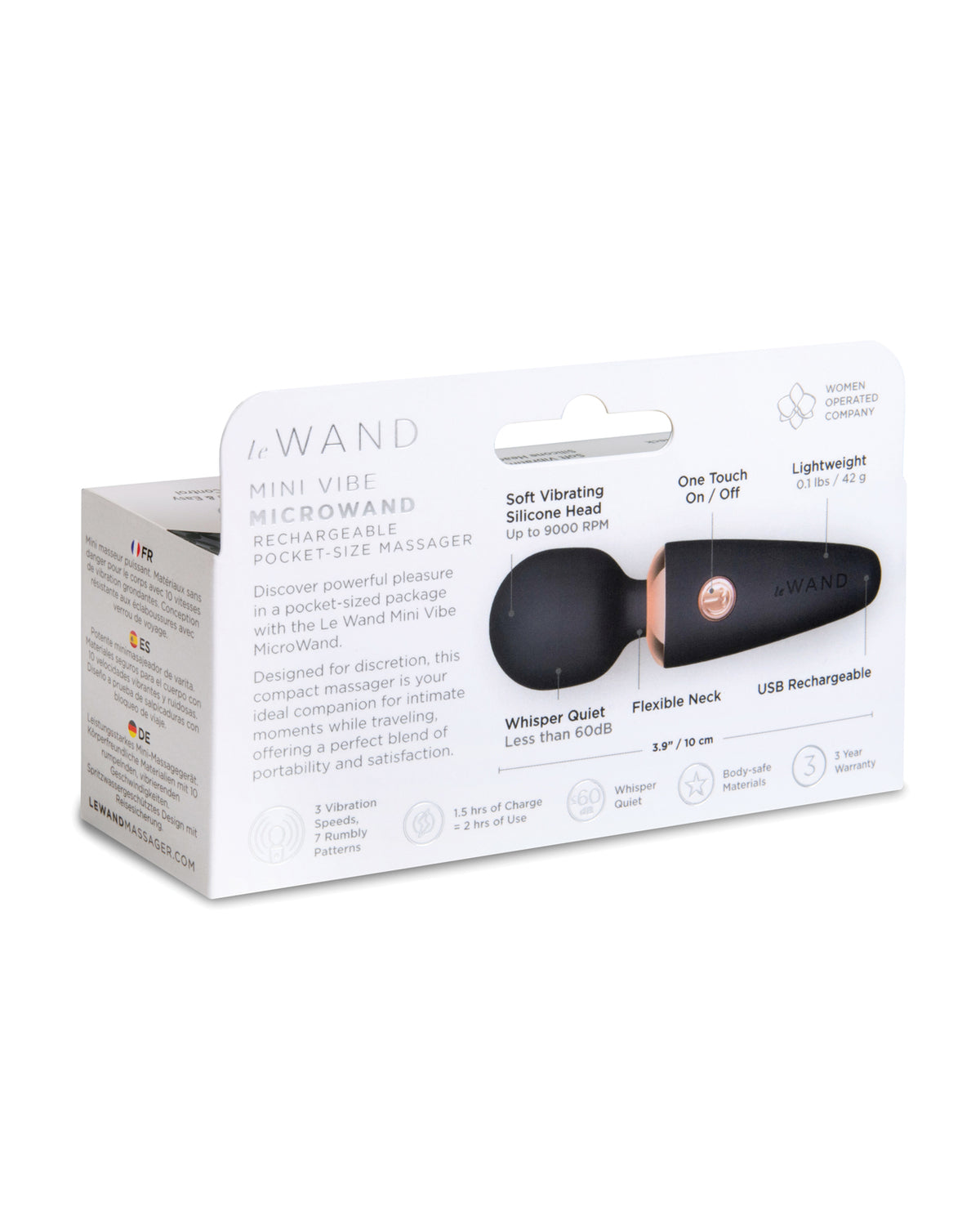 Le Wand Mini Micro Wand Pocket Massager – Black – view 6