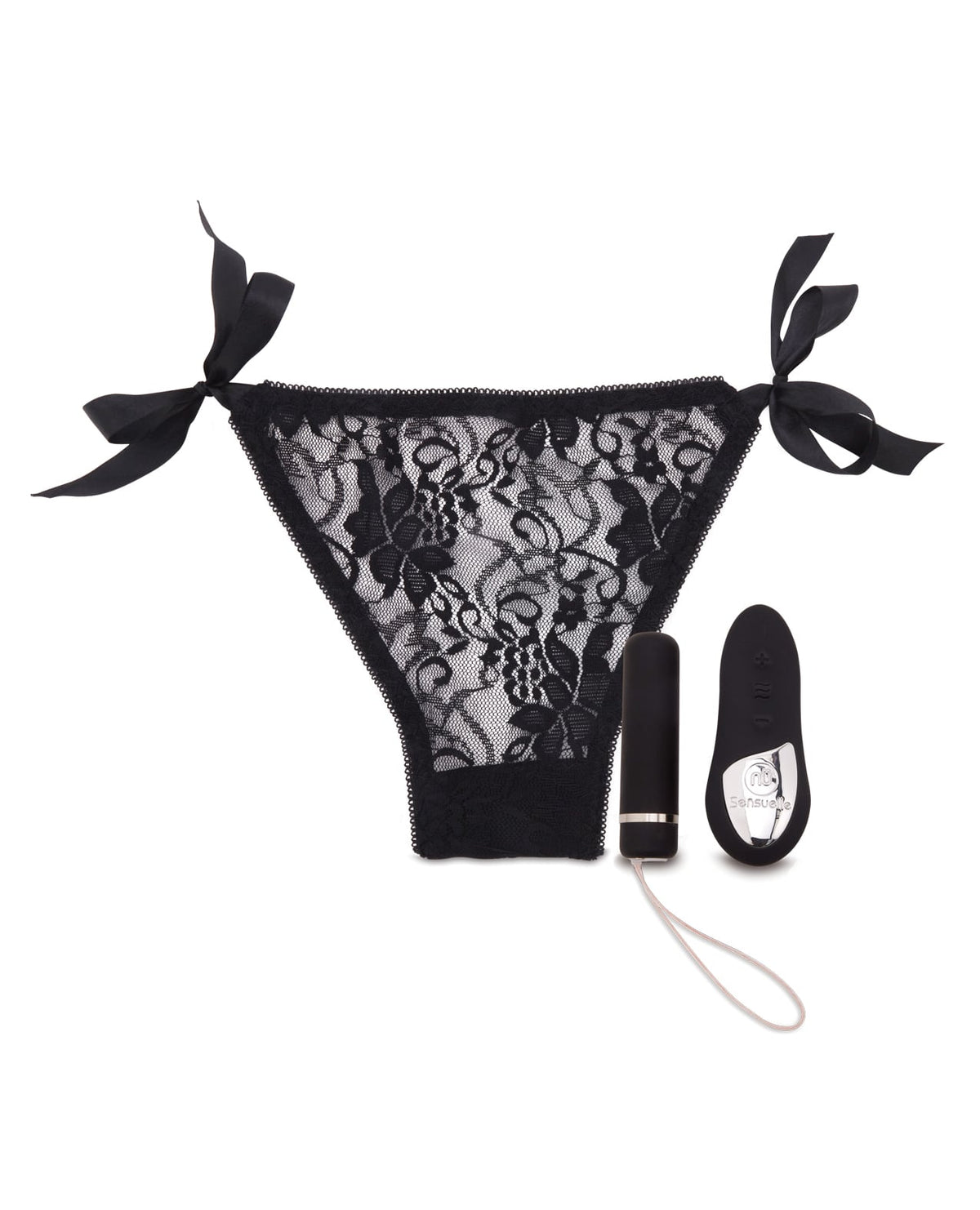 Nu Sensuelle Pleasure Panty with Remote Control Bullet – Black – view 2