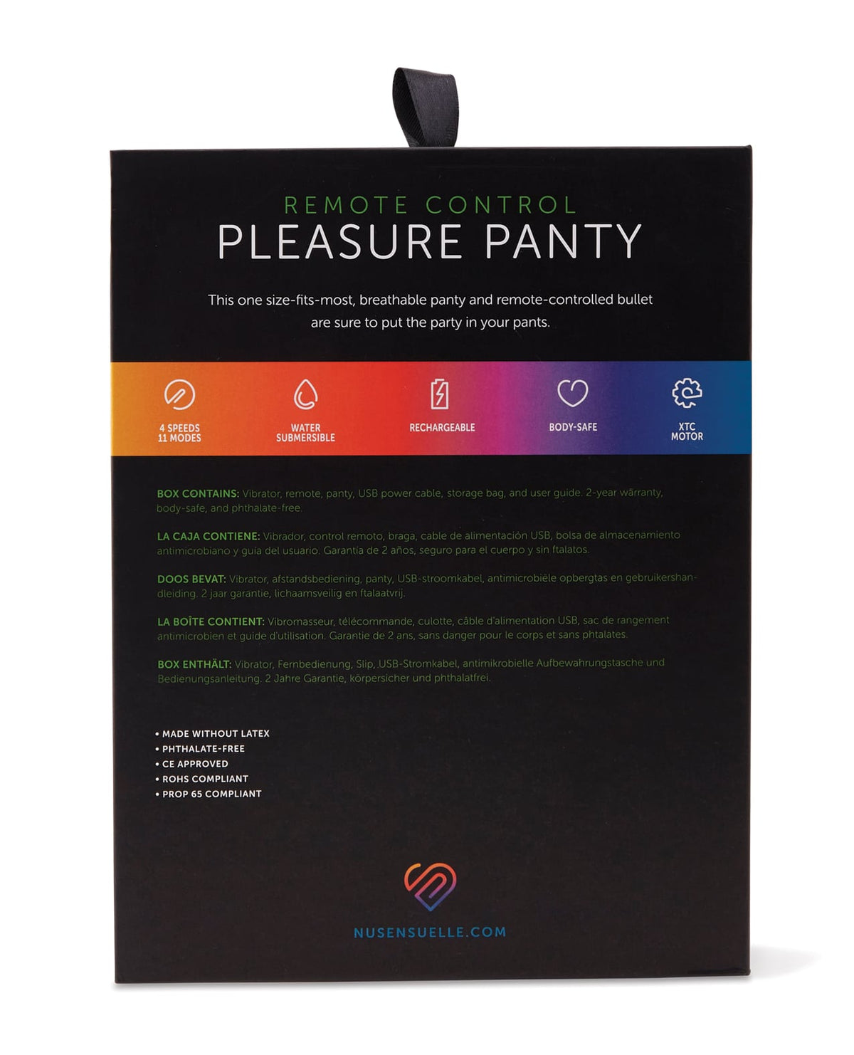 Nu Sensuelle Pleasure Panty with Remote Control Bullet – Purple – view 2
