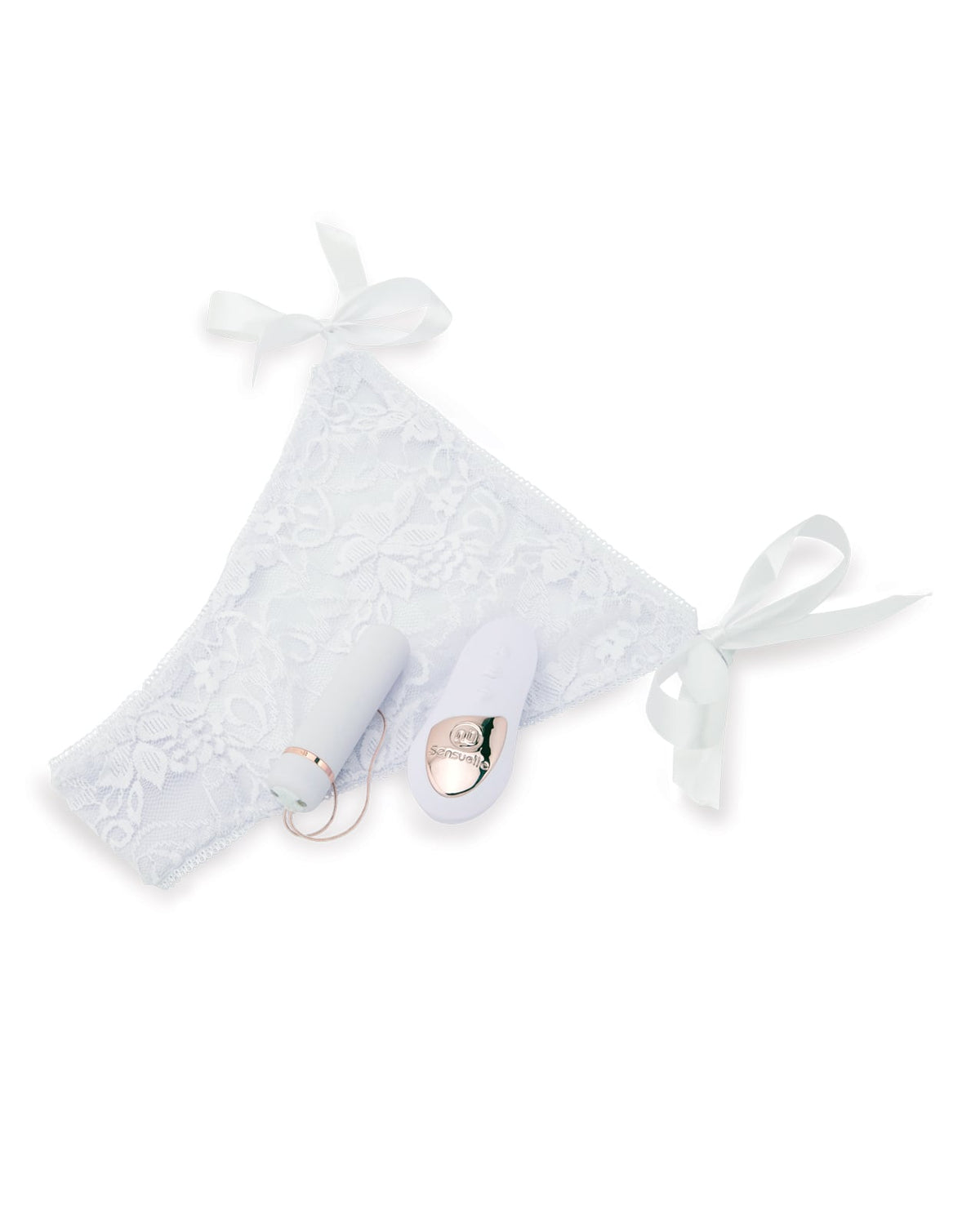 Nu Sensuelle Pleasure Panty with Remote Control Bullet – White – view 3