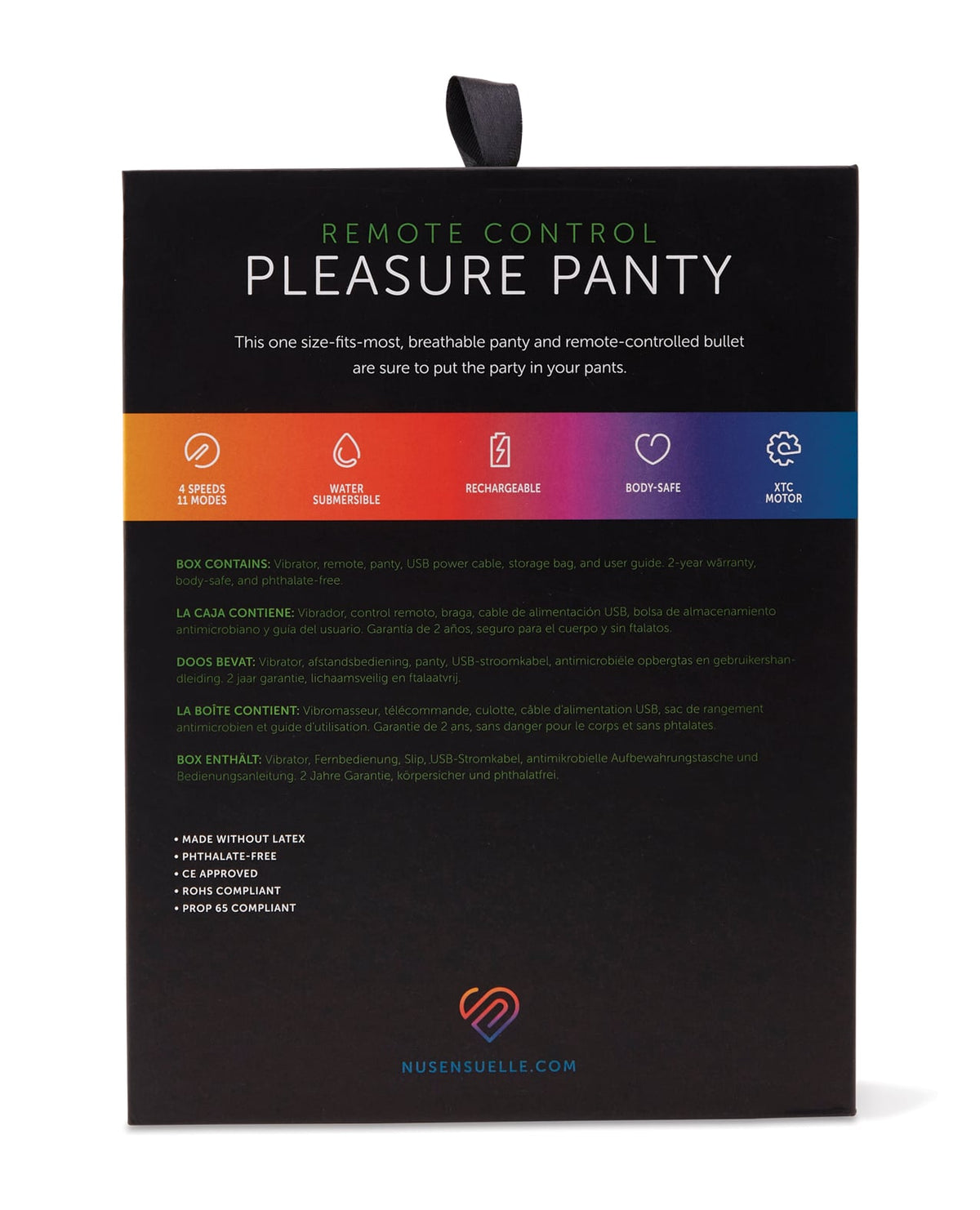 Nu Sensuelle Pleasure Panty with Remote Control Bullet – White – view 5