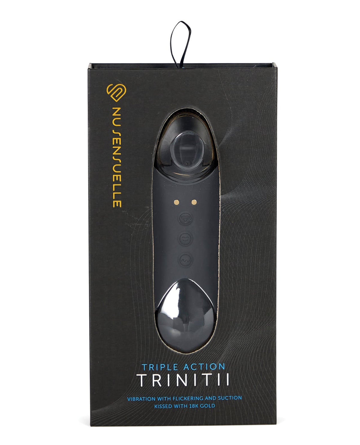 Nu Sensuelle Trinitii Tongue Vibe – Black with Gold Trim