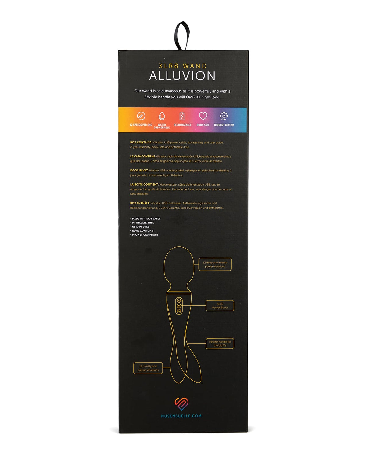 Nu Sensuelle Alluvion XLR8 Bendable Dual-Ended Wand – Purple – view 2