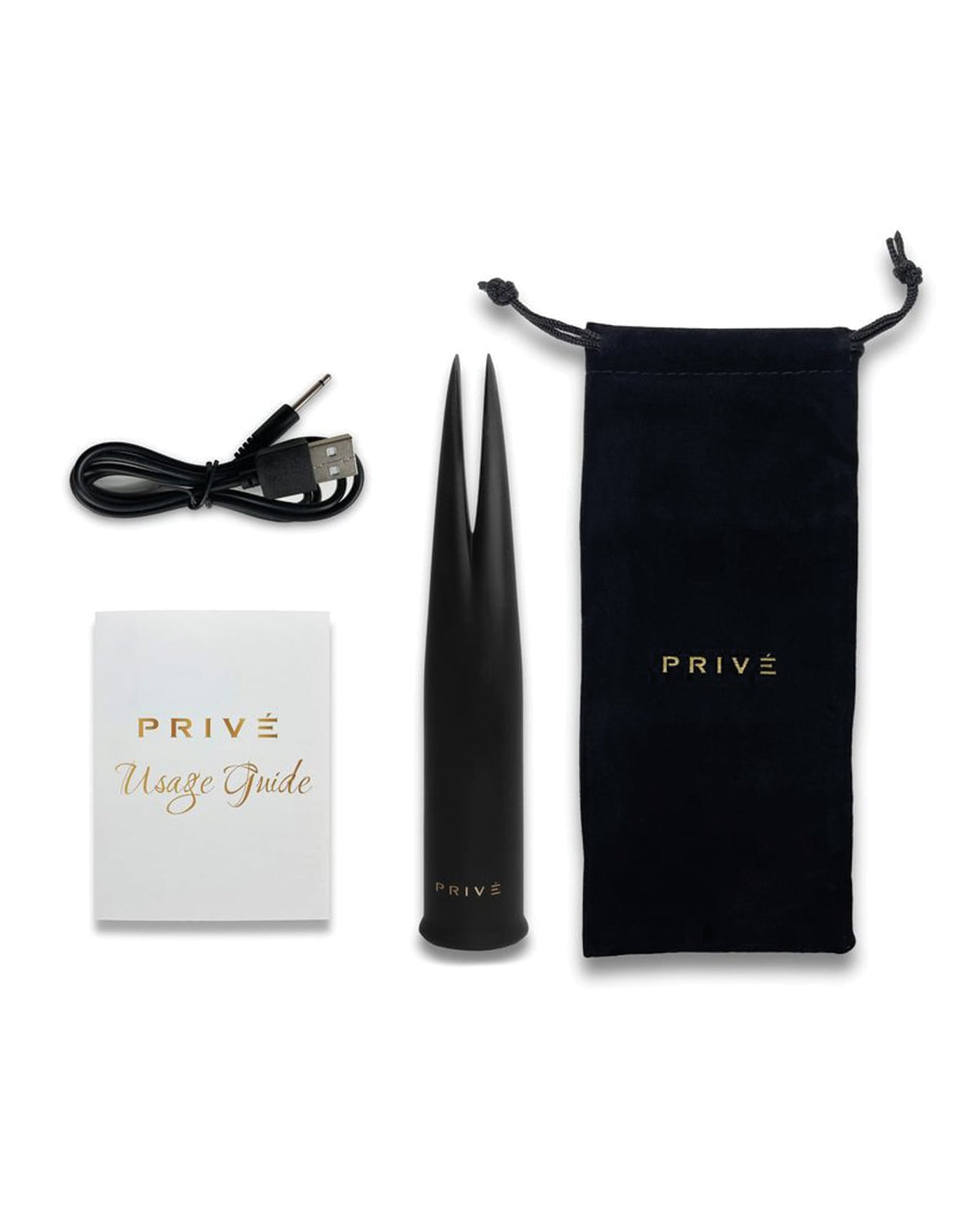 Privé Melodi Double-Tongue Clitoral Vibrator – Black – view 5