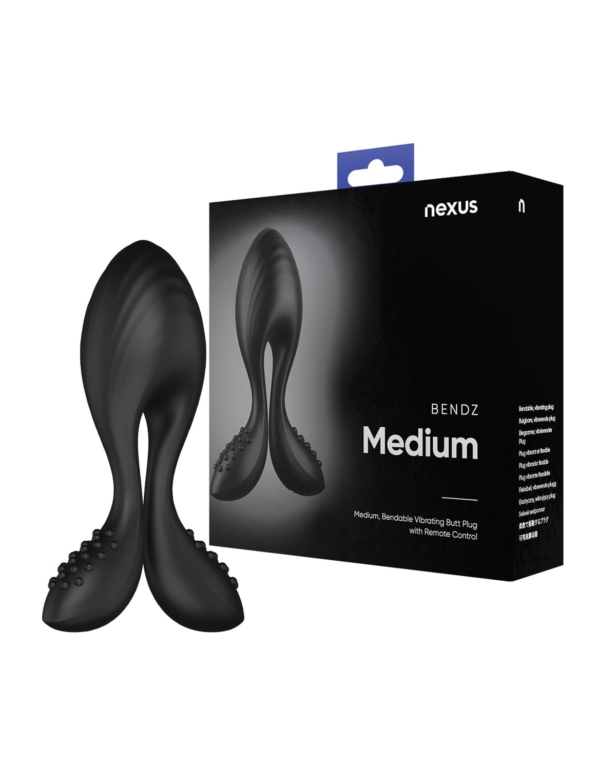 Nexus Bendz Remote Control Plug – Black – Medium