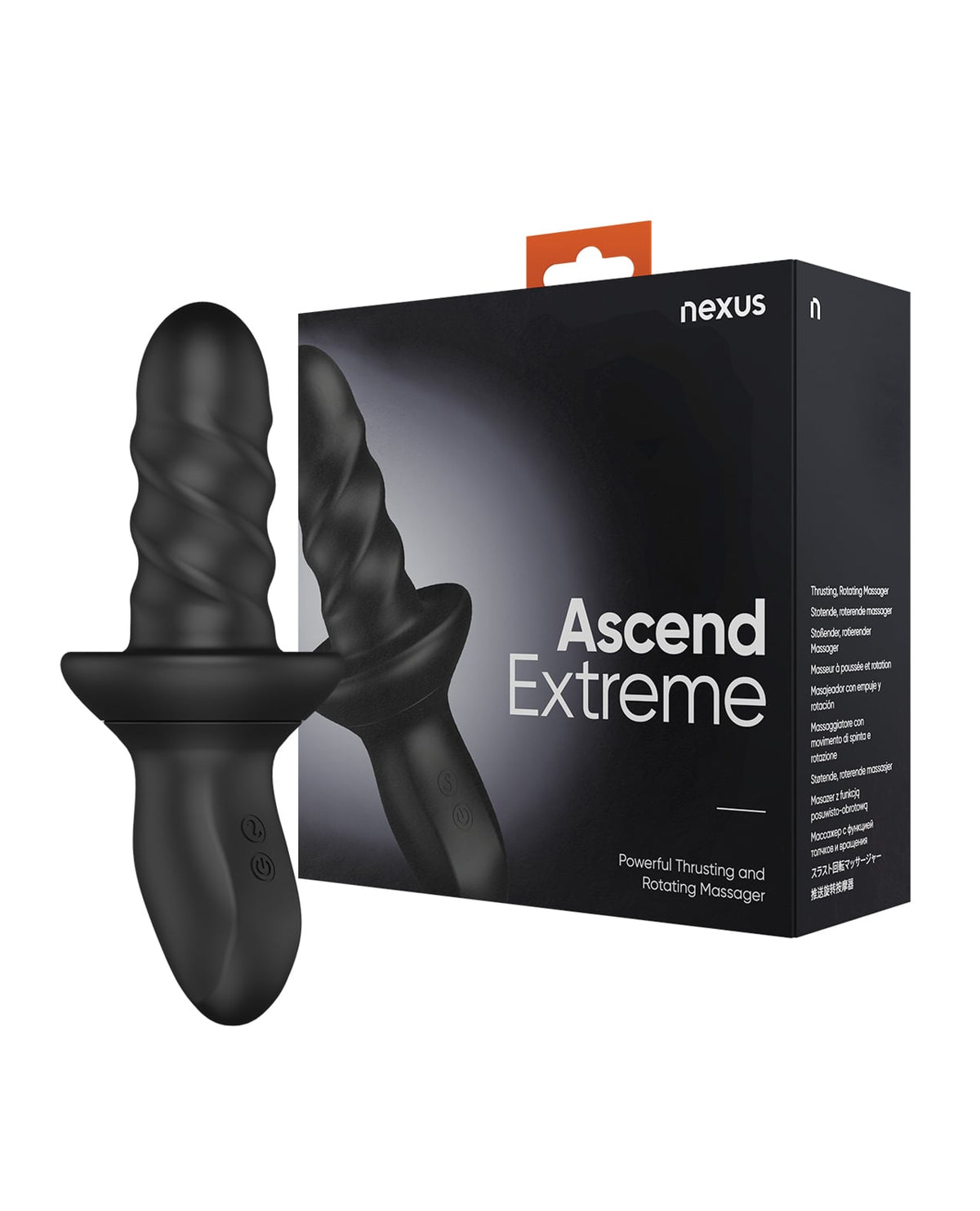 Nexus Ascend Extreme Thrusting & Rotating Massager – Black